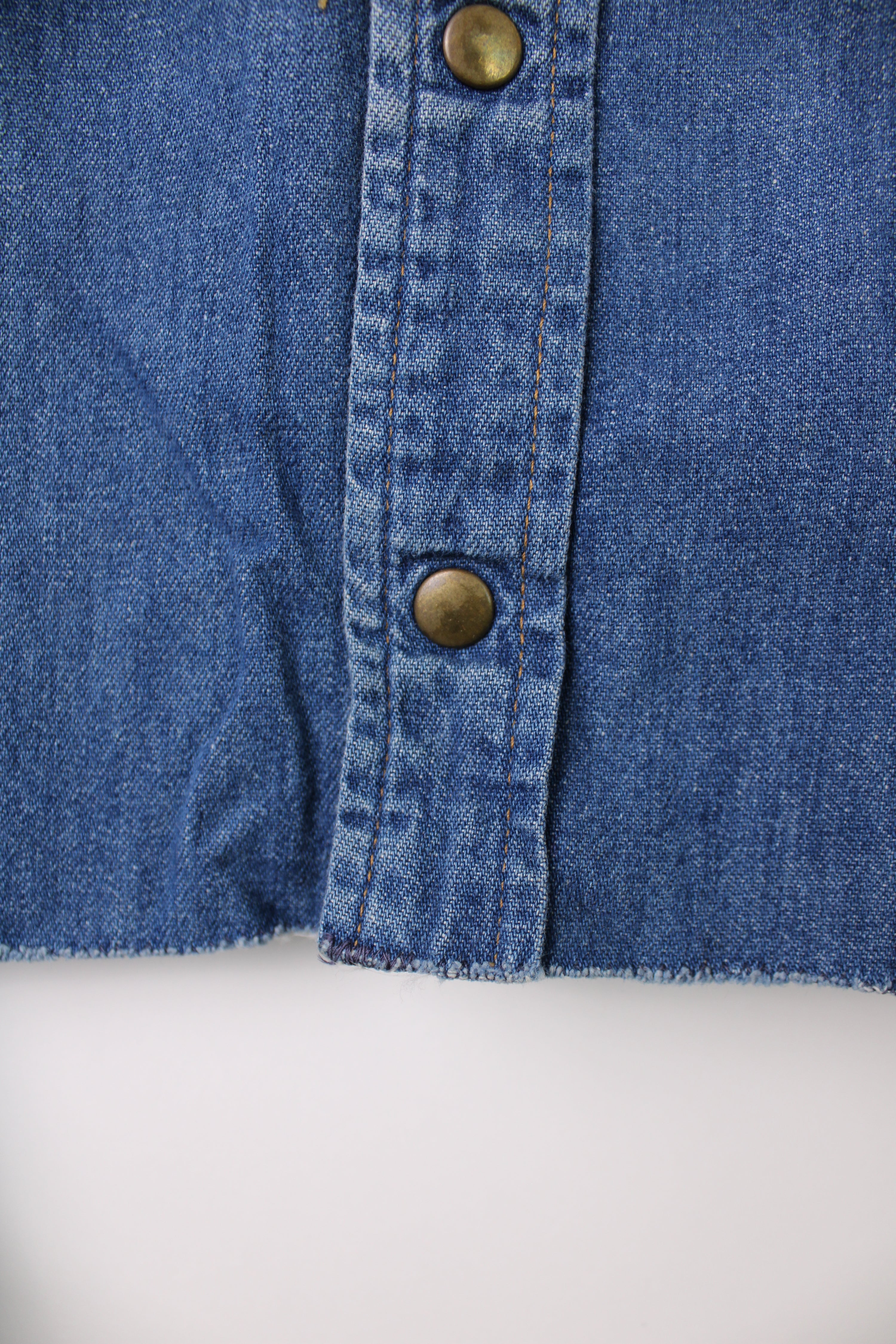 LEVIS VINTAGE WESTERN DENIM SHIRT ORANGE TAB 1980 VTG - M/L