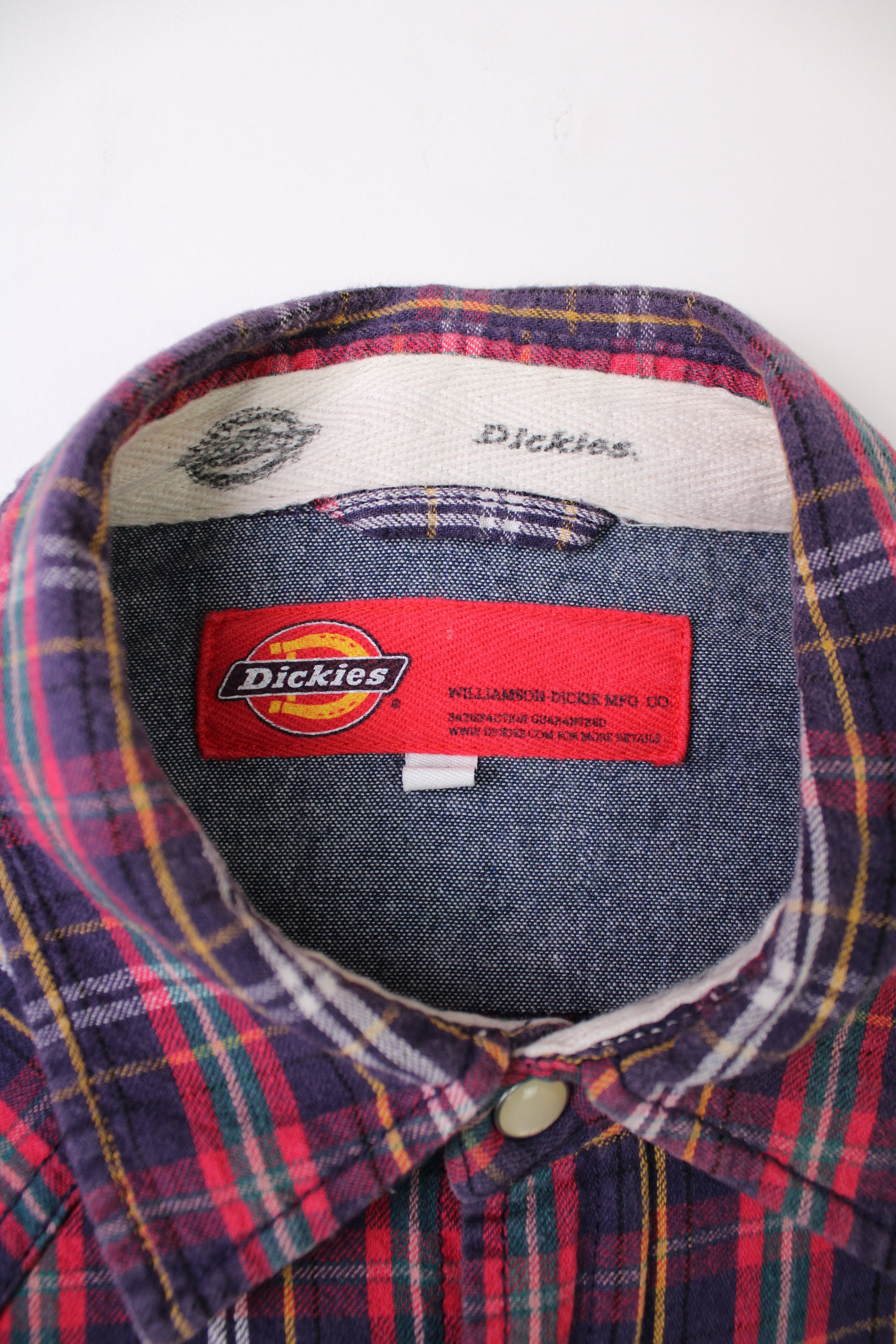 DICKIES FLANNEL WORKWEAR SHIRT RED - M