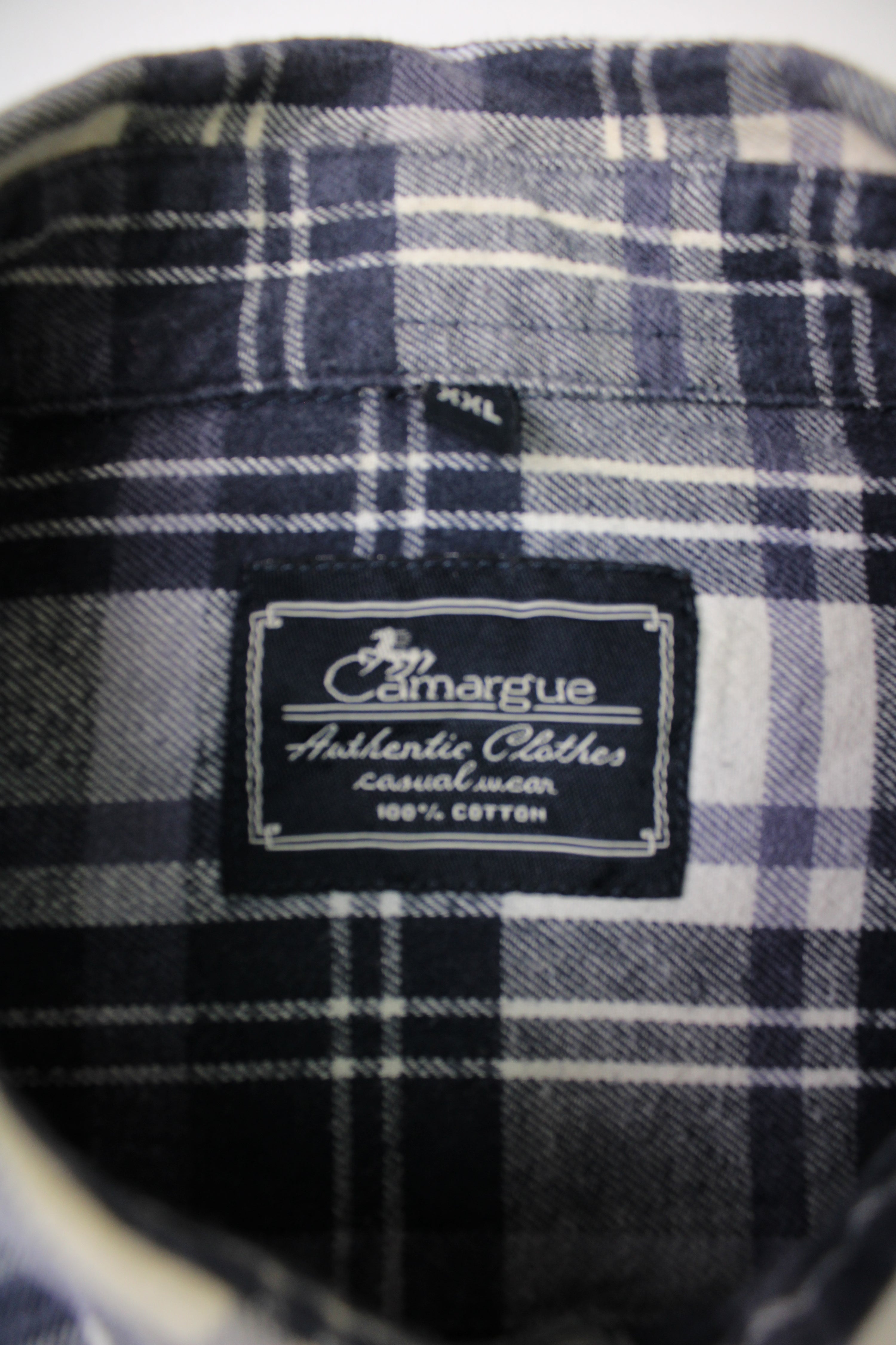 VINTAGE FLANNEL TARTAN PLAID SHIRT TARTAN CHECK - XXL