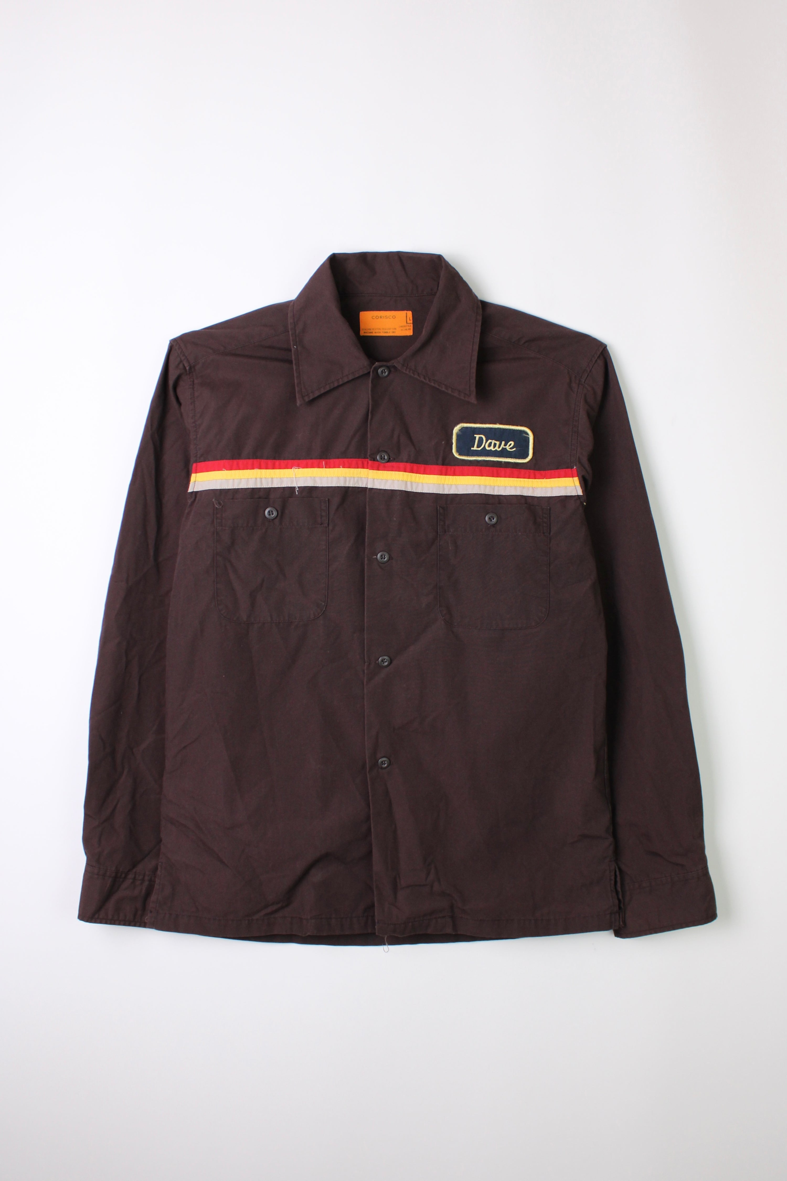 VINTAGE WORKWEAR SHIRT BROWN - L