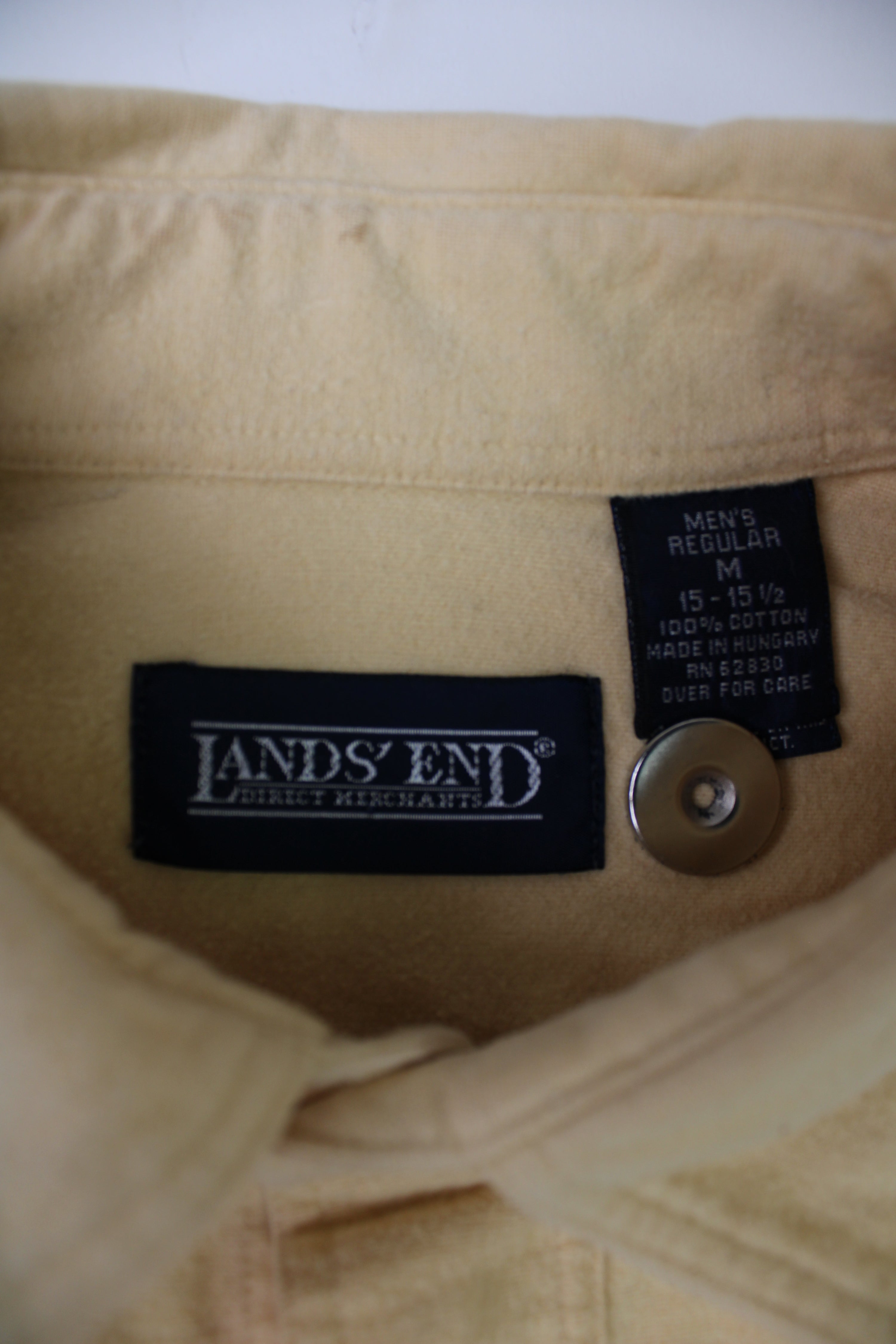 VINTAGE FLANNEL PLAID SHIRT YELLOW - M