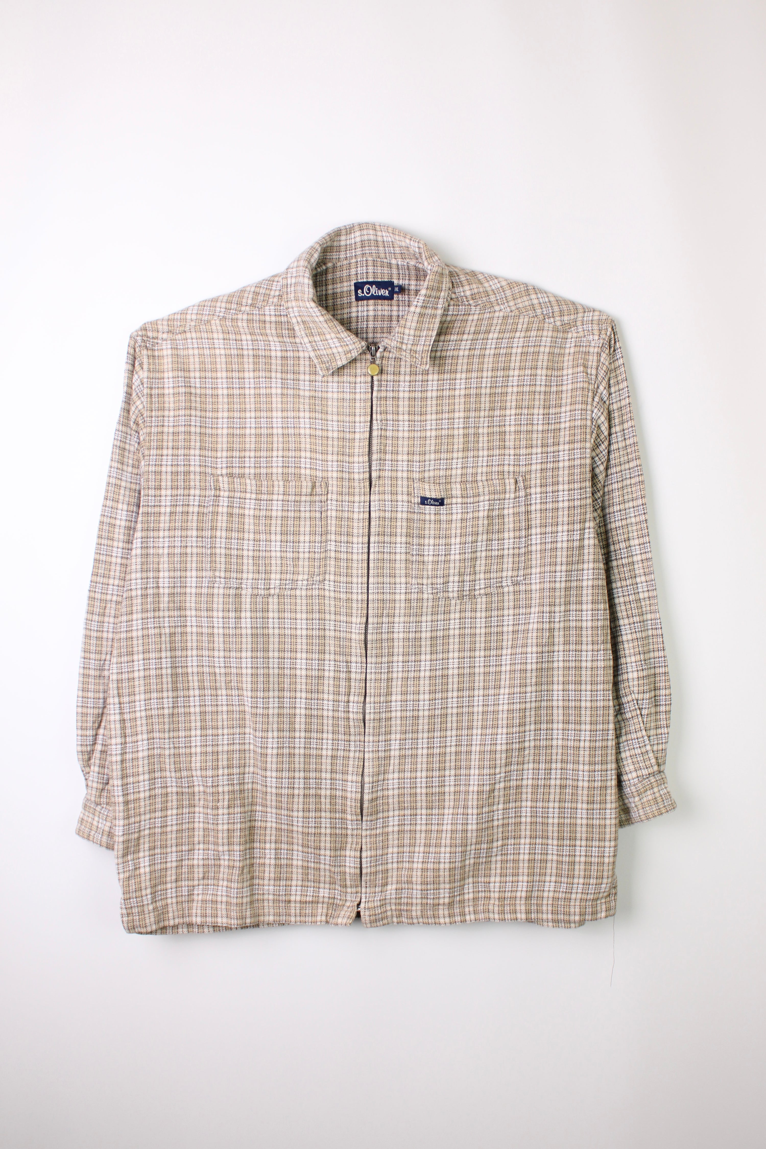 VINTAGE FLANNEL TARTAN PLAID HEAVY SHIRT JACKET - XXL