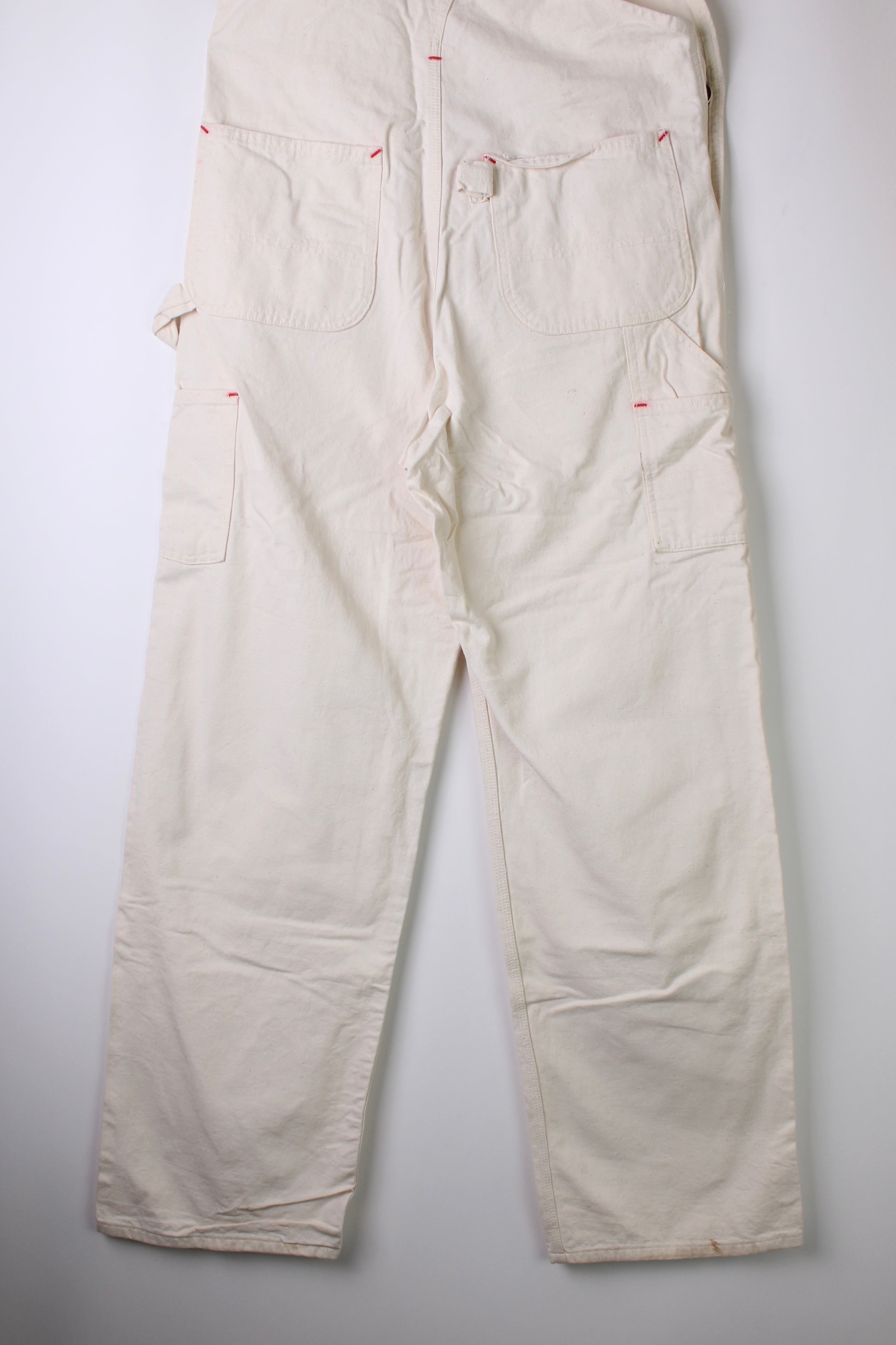 CARHARTT VINTAGE DUNGAREE OVERALL 1990S WHITE - 34X34