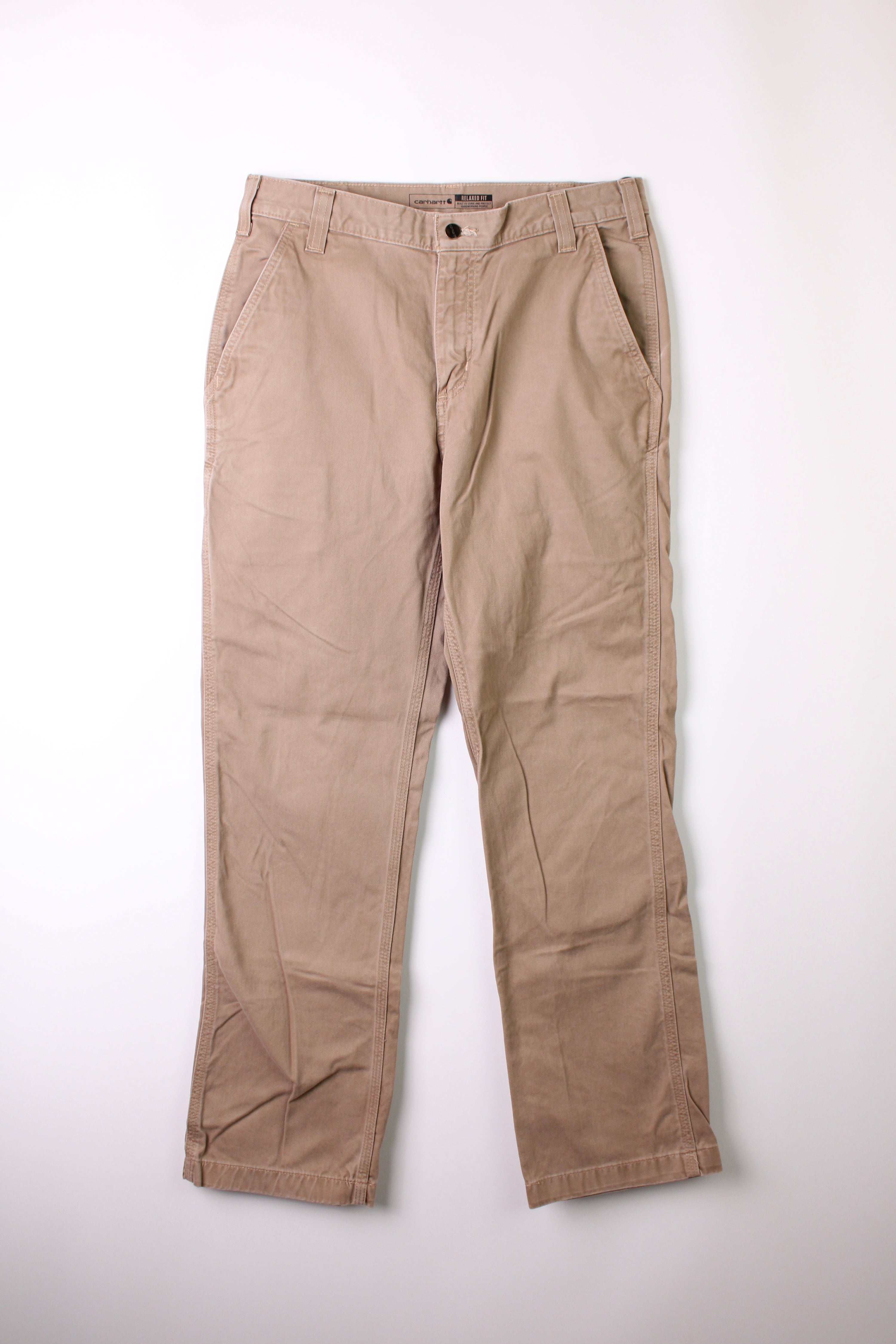 CARHARTT CARPENTER WORK PANTS BEIGE - 33X32