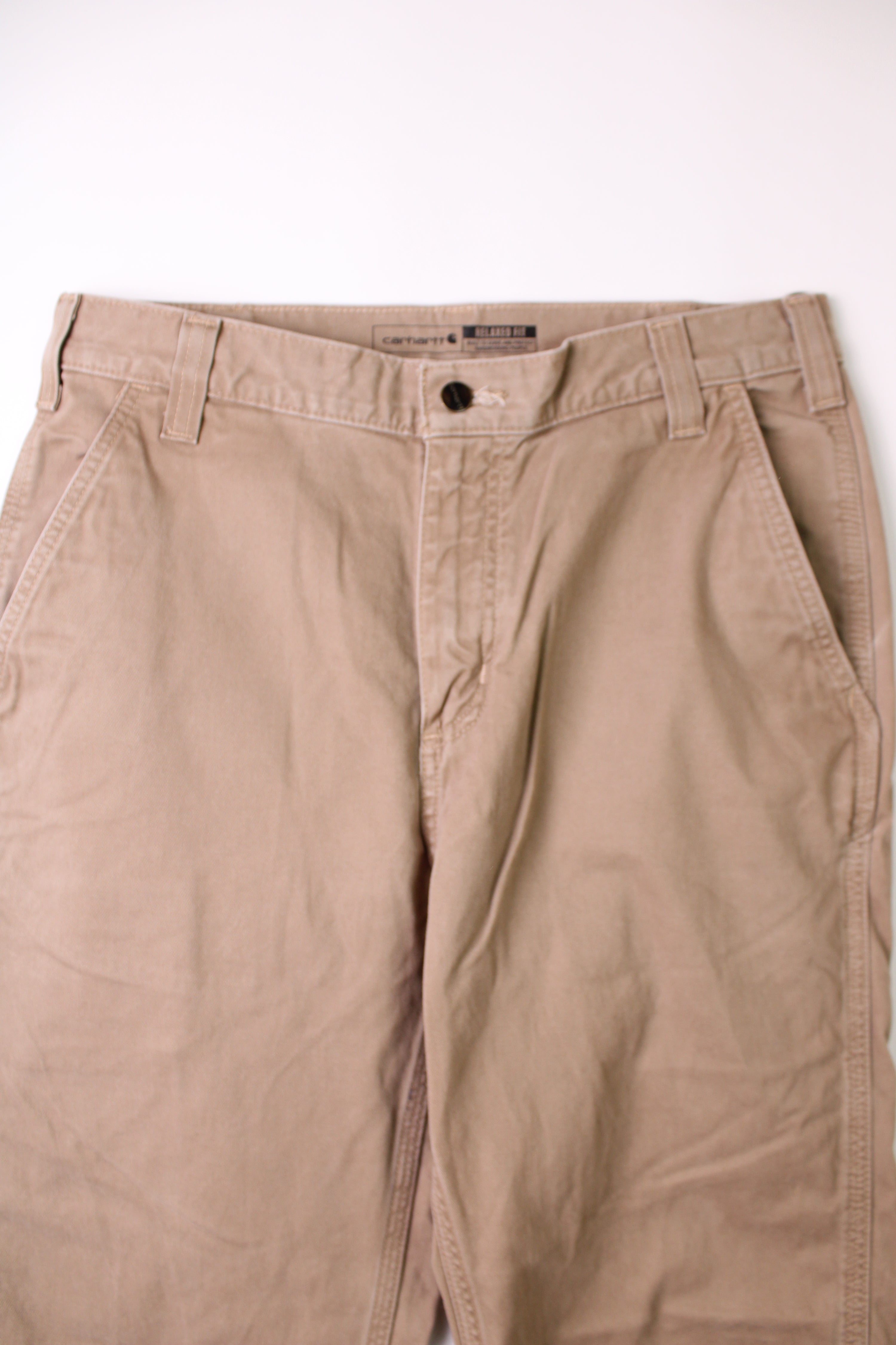 CARHARTT CARPENTER WORK PANTS BEIGE - 33X32