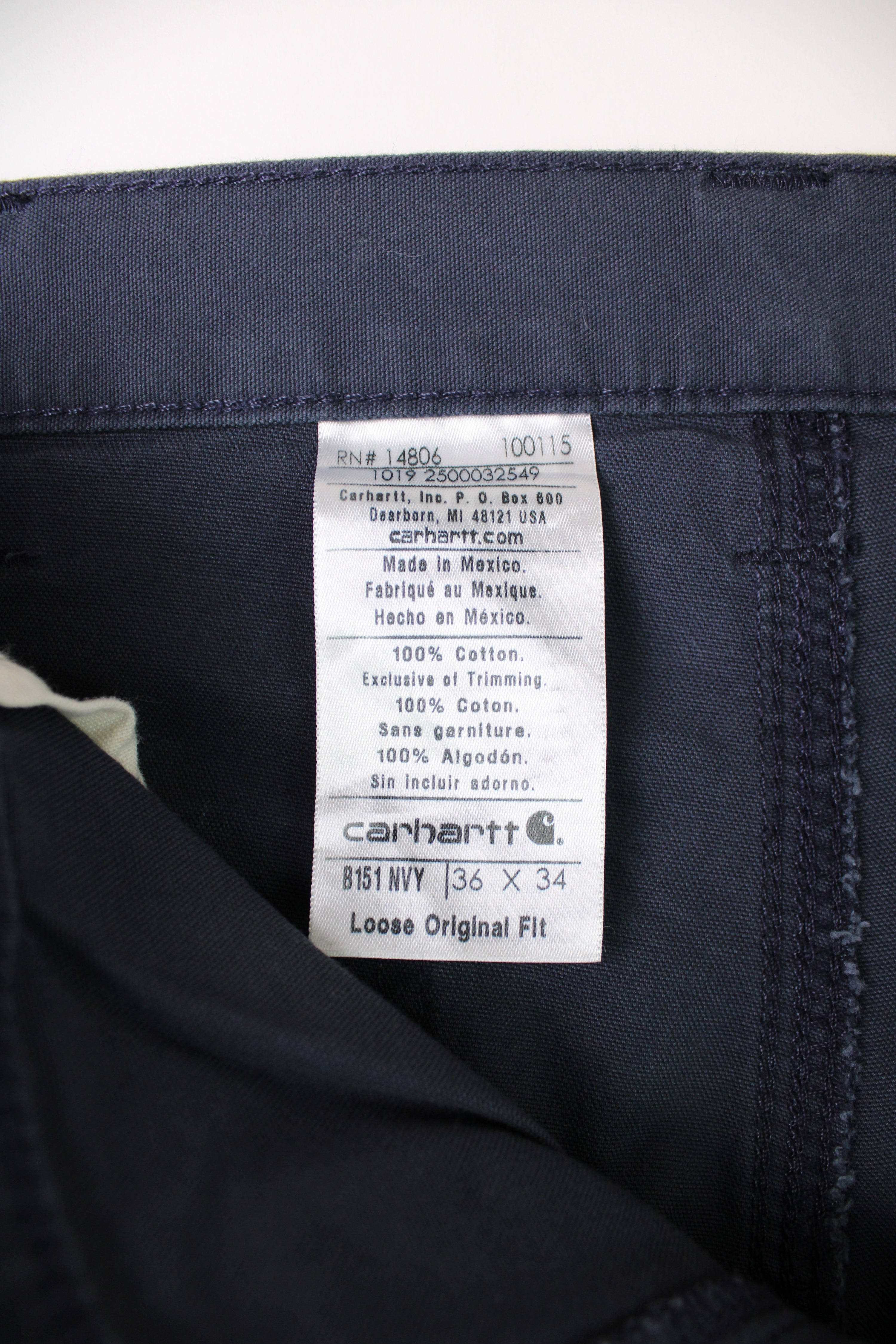 CARHARTT SINGLE KNEE PANTS BLUE - 36X34