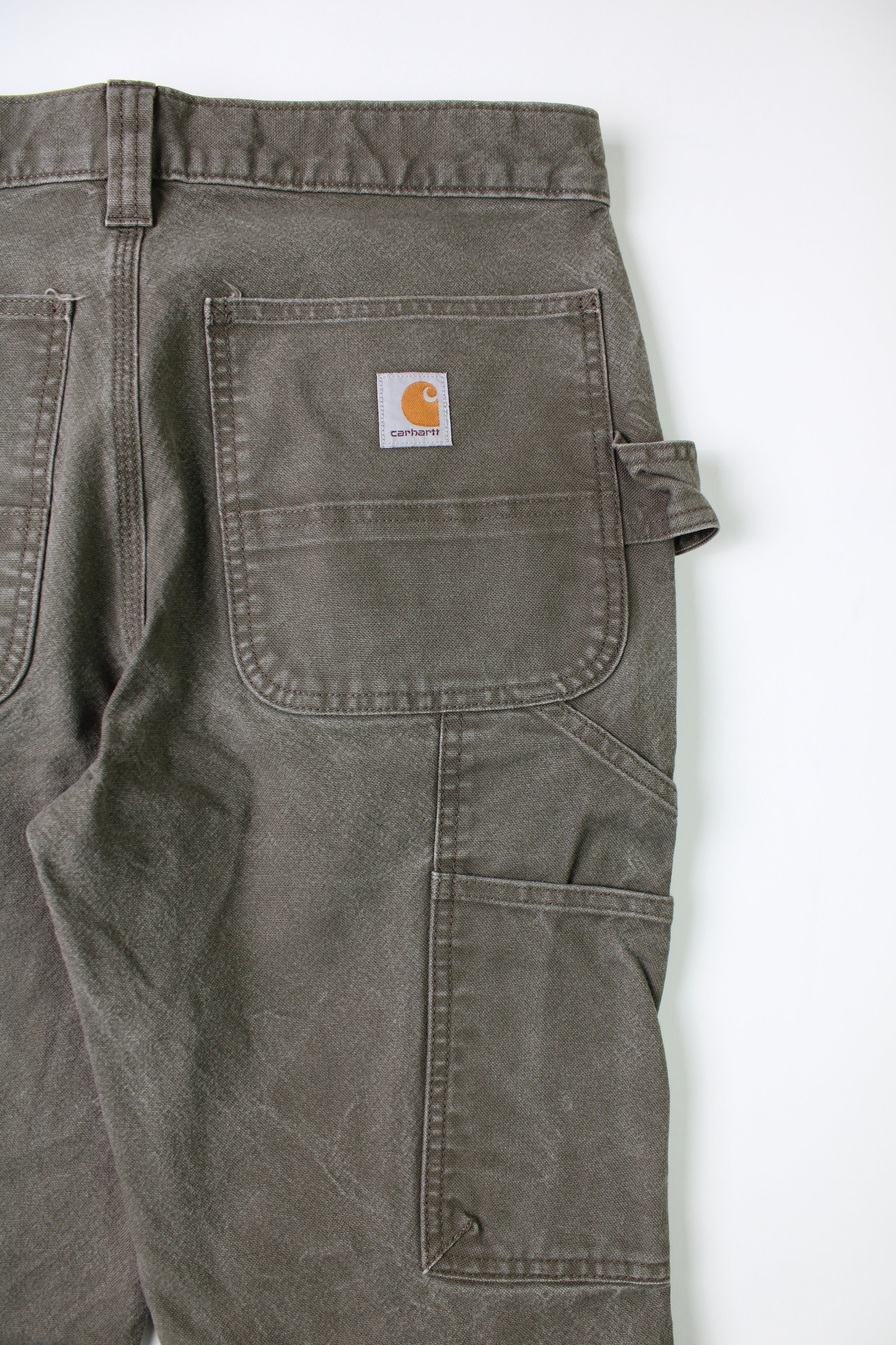 CARHARTT DOUBLE KNEE PANTS GREEN - 31X32