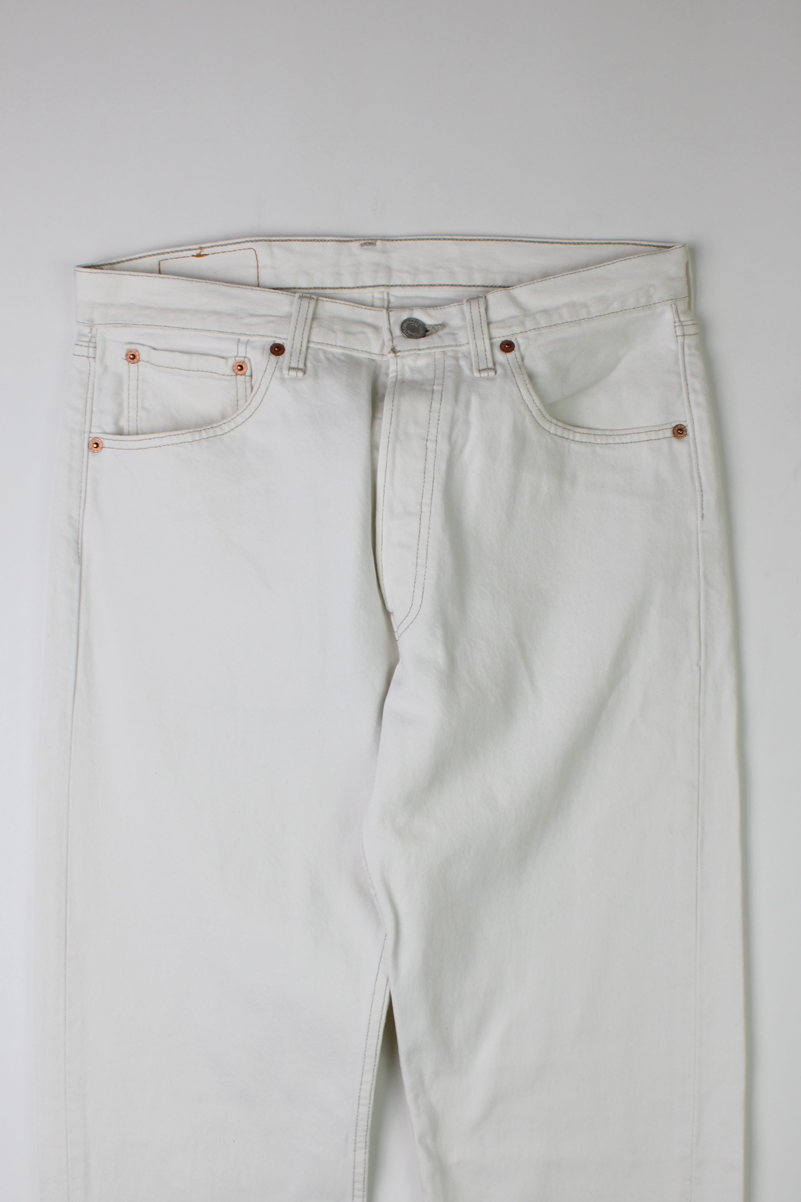 LEVIS 501 VINTAGE DENIM WHITE MADE IN USA - W32