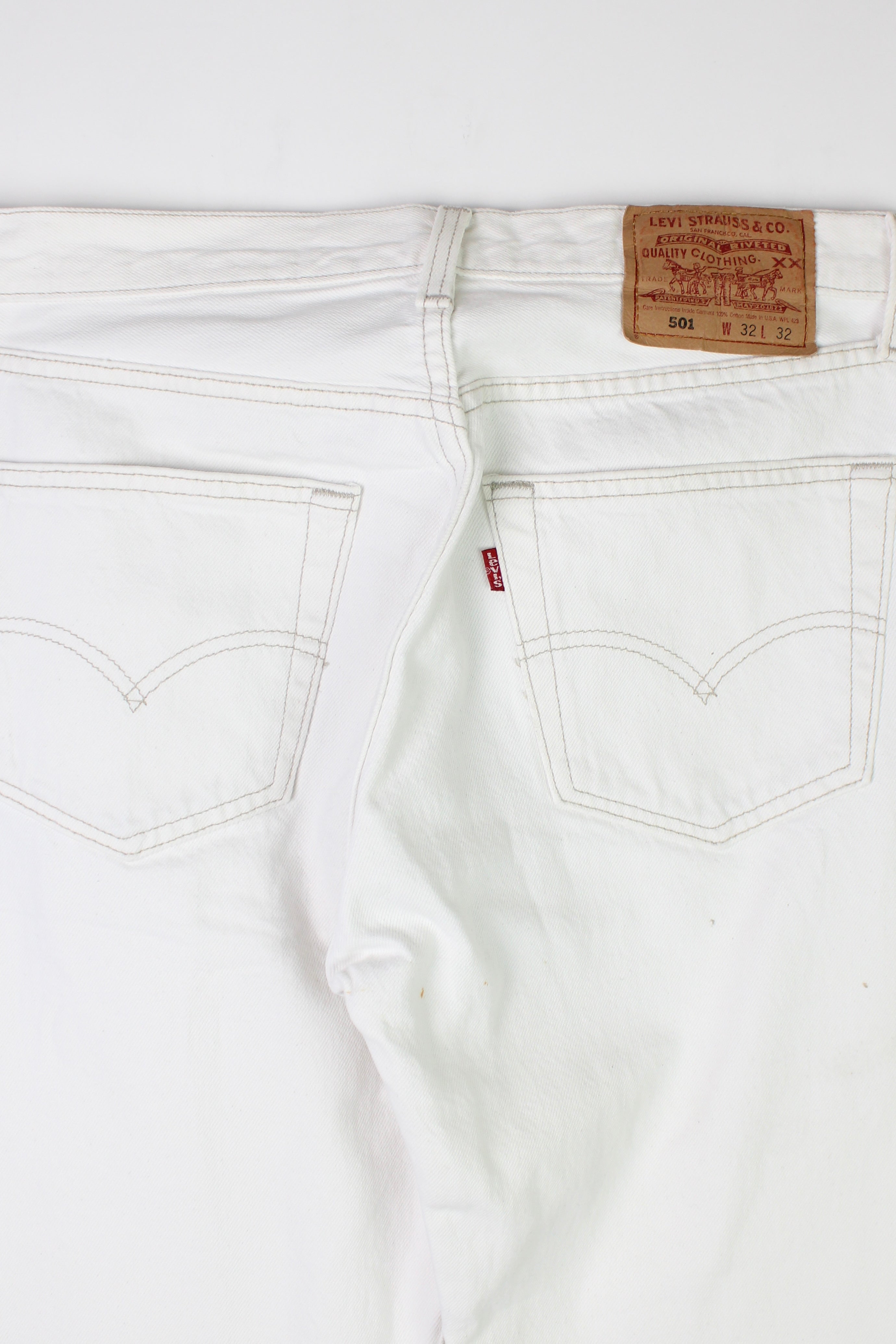 LEVIS 501 VINTAGE DENIM WHITE MADE IN USA - W32