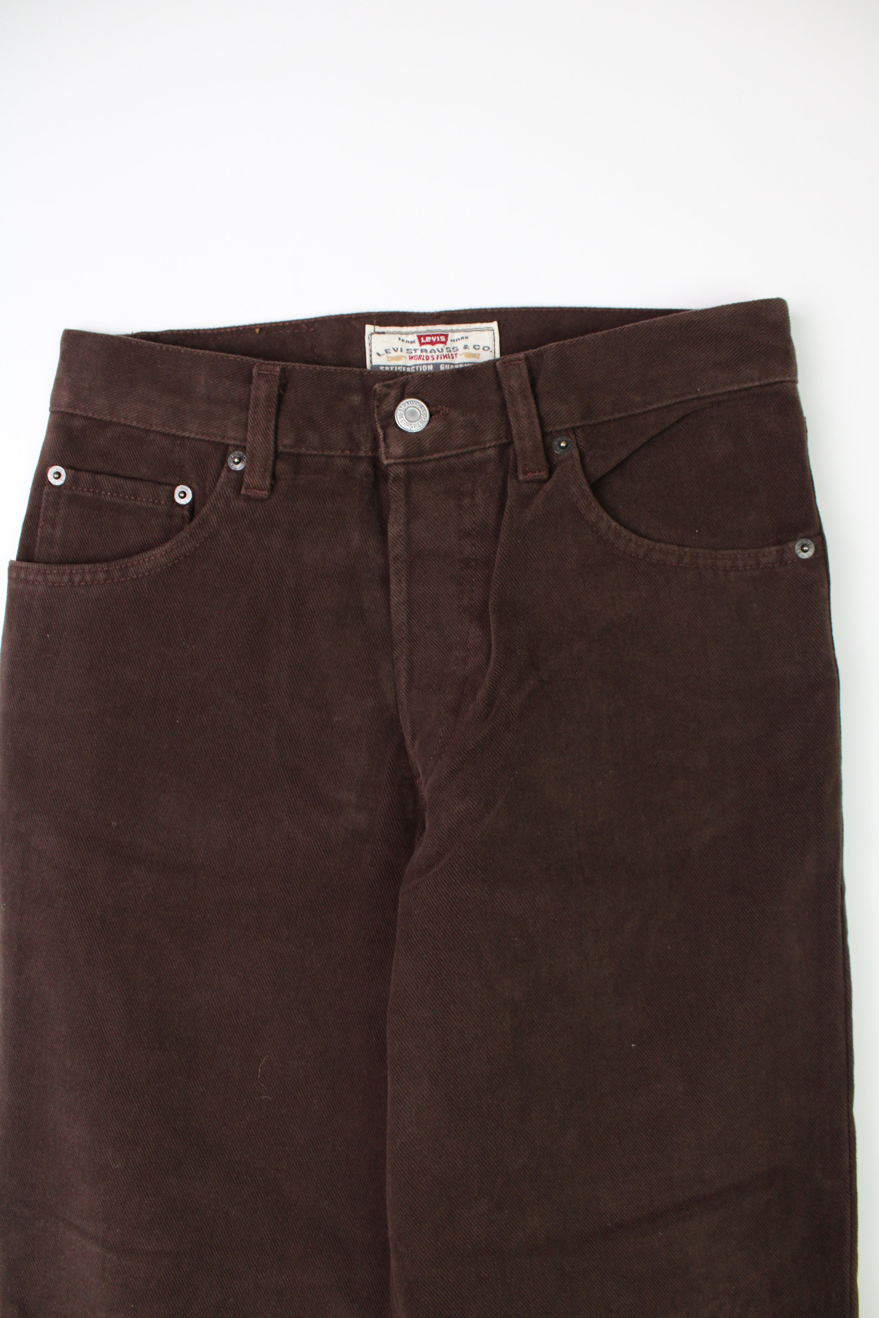 LEVIS 440 COTTON PANTS BROWN MADE IN ITALY