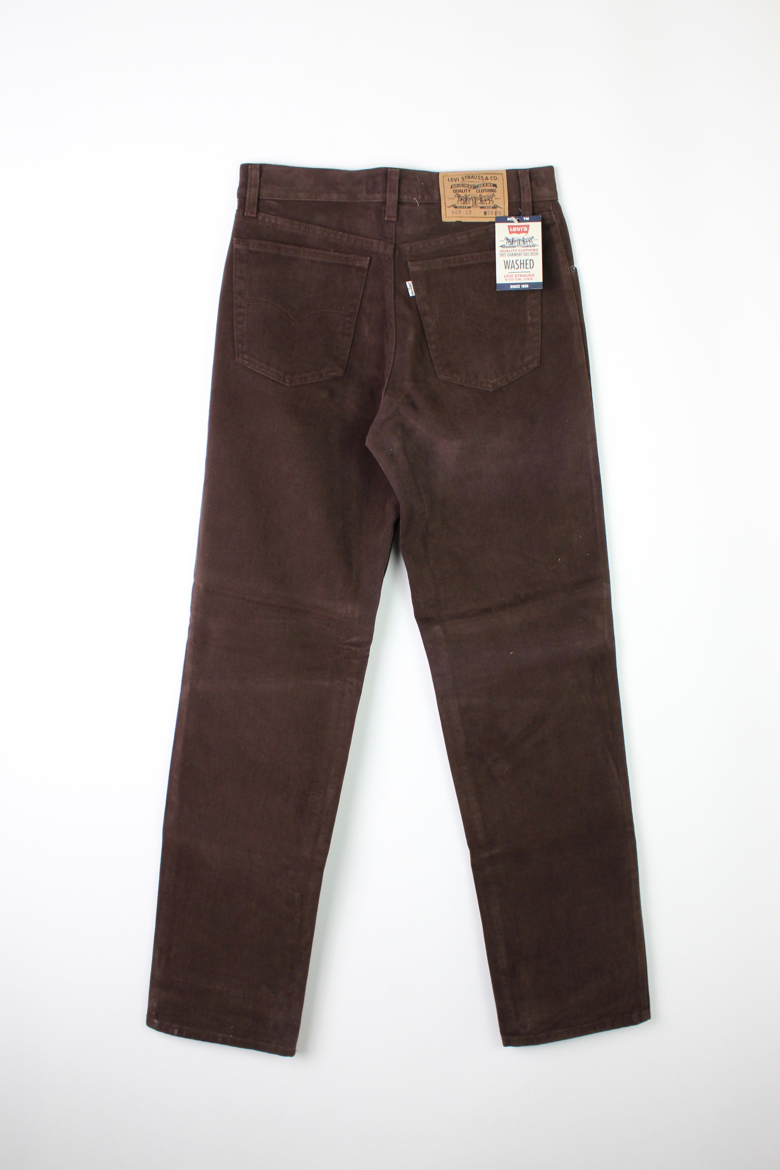 LEVIS 440 COTTON PANTS BROWN MADE IN ITALY