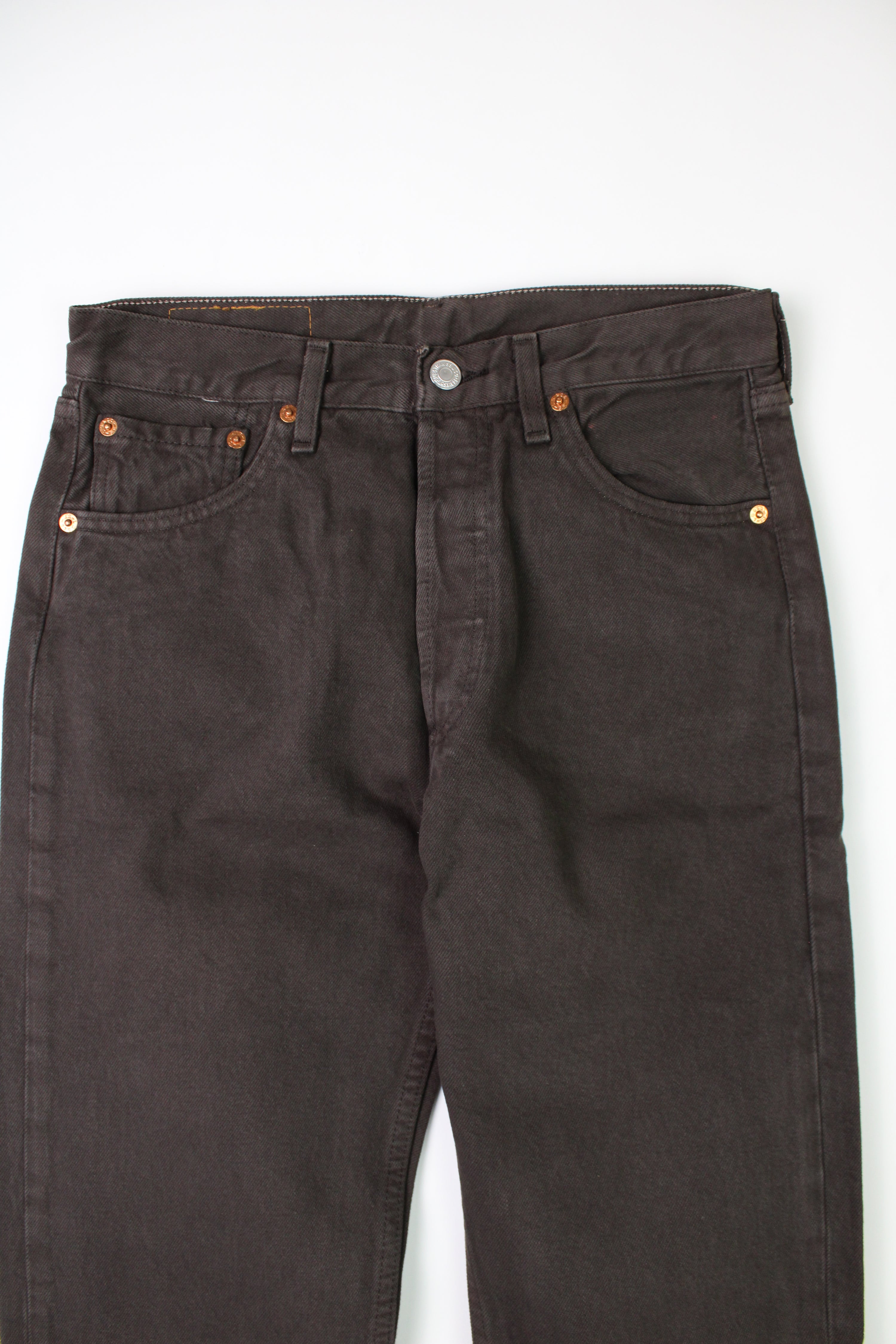 LEVIS 501 JEANS BROWN DENIM MADE IN USA - W29