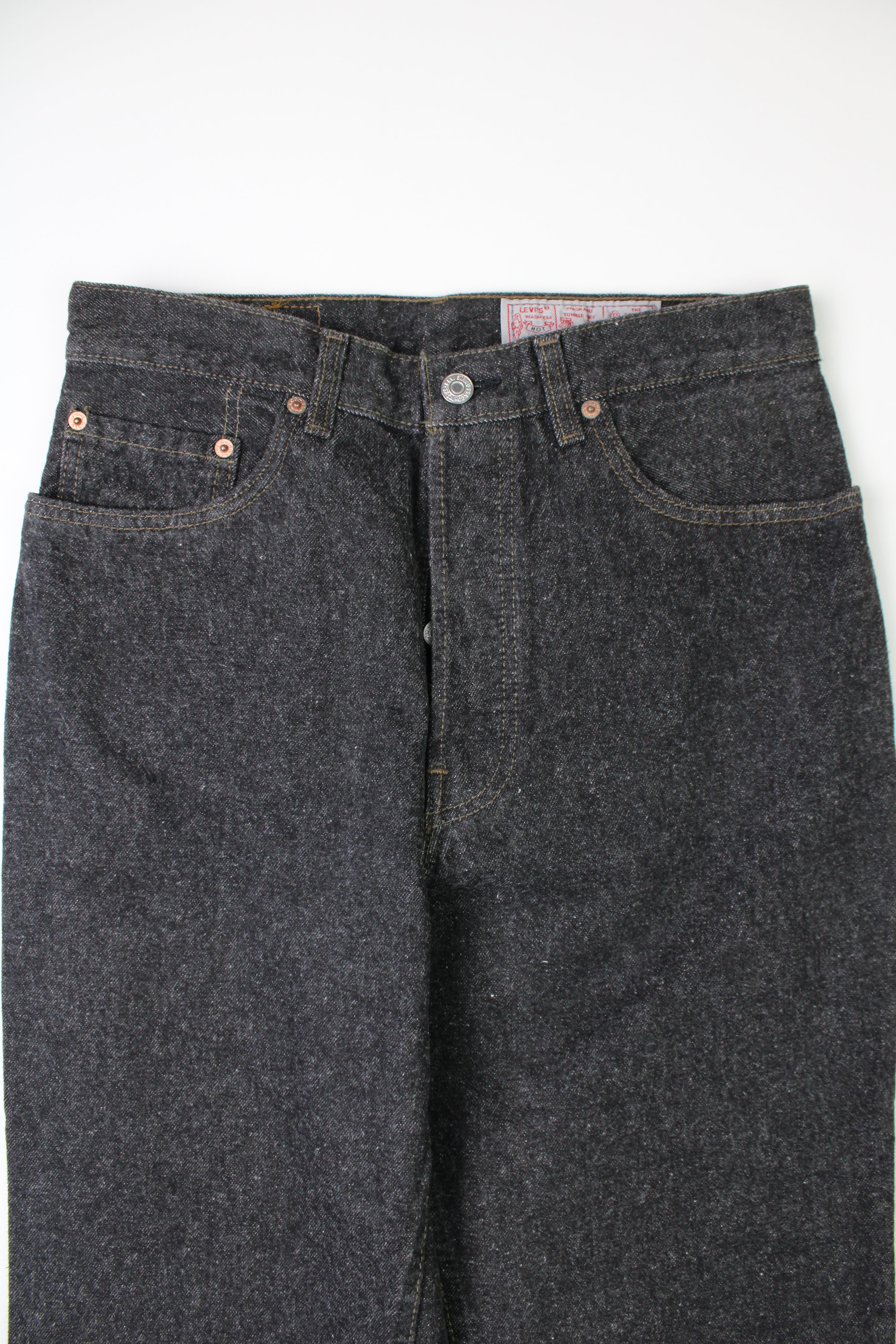 LEVIS 501 901 JEANS 501 BLACK DENIM MADE IN USA - W32