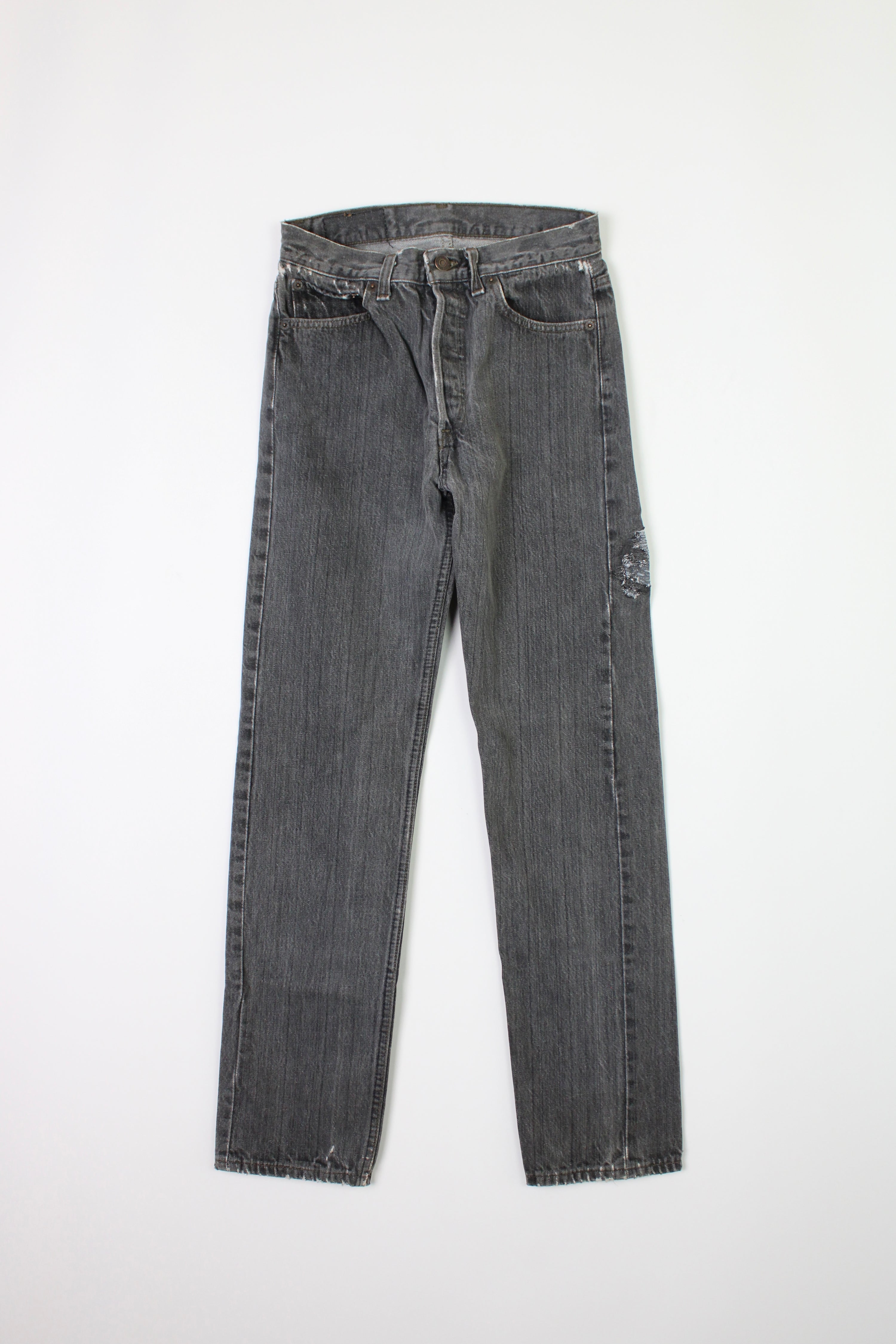 LEVIS 501 VINTAGE JEANS FADED GREY MADE IN USA - W28