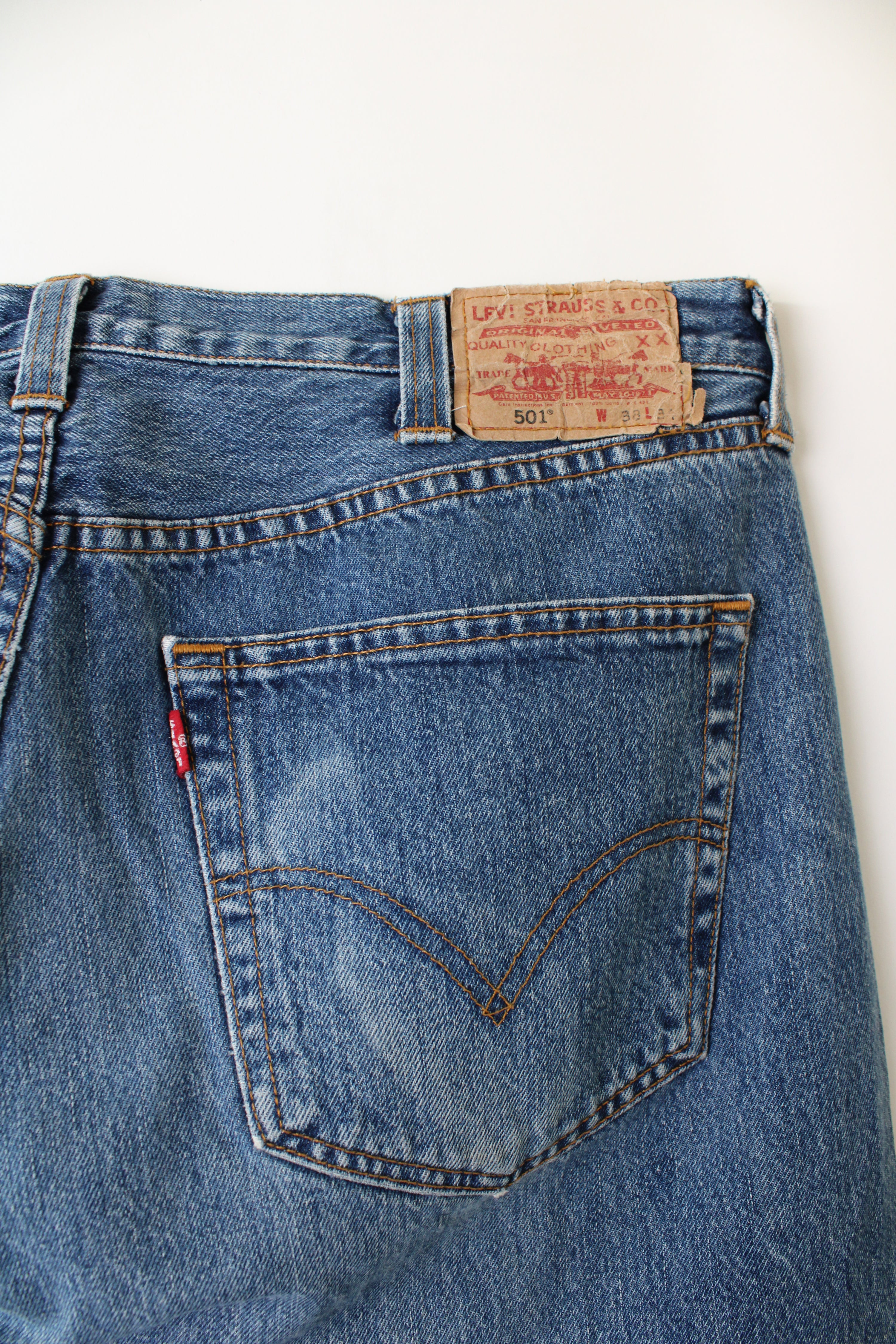 LEVIS 501 VINTAGE JEANS BLUE - W38