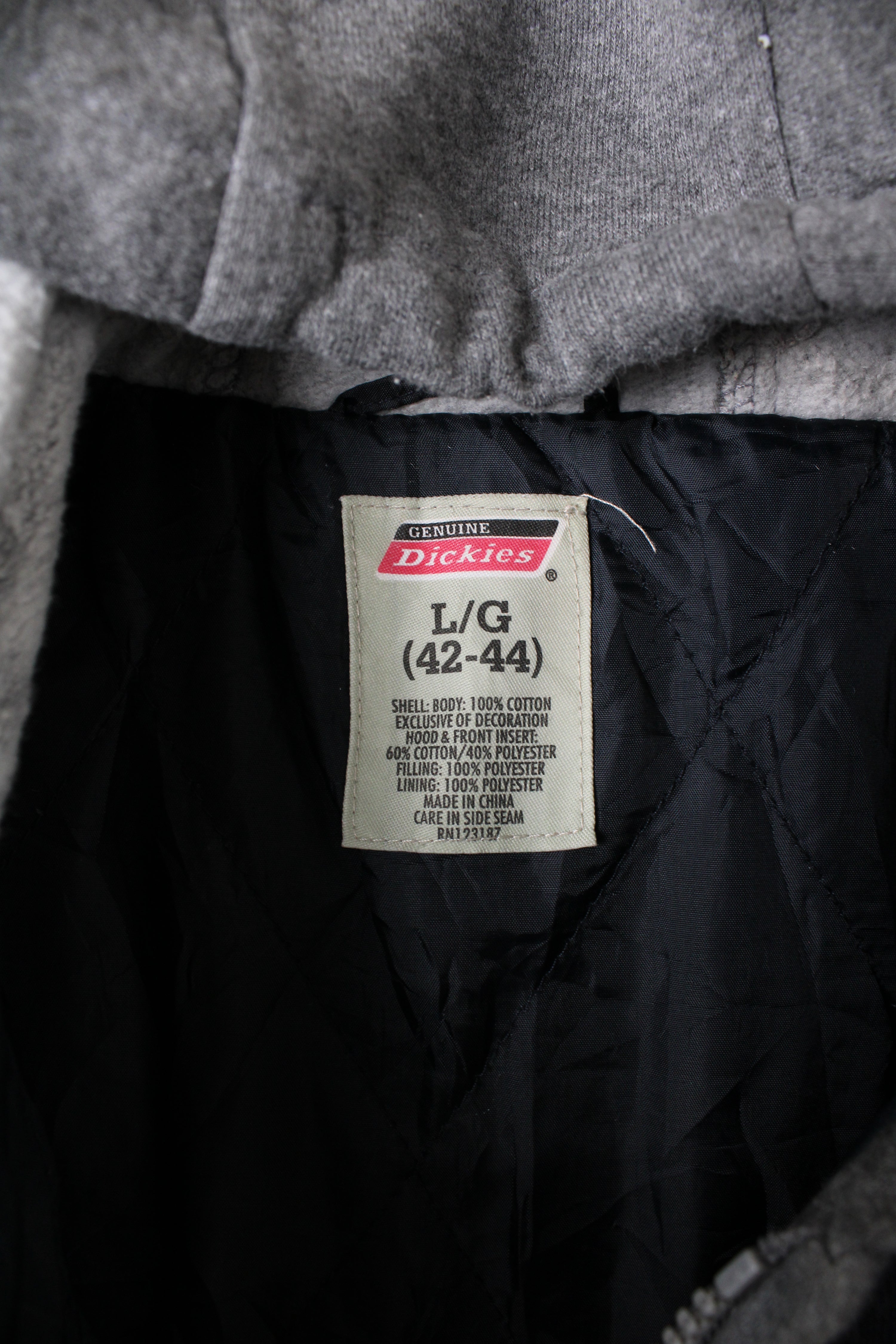 DICKIES HOODED SHIRT JACKET BLUE - L