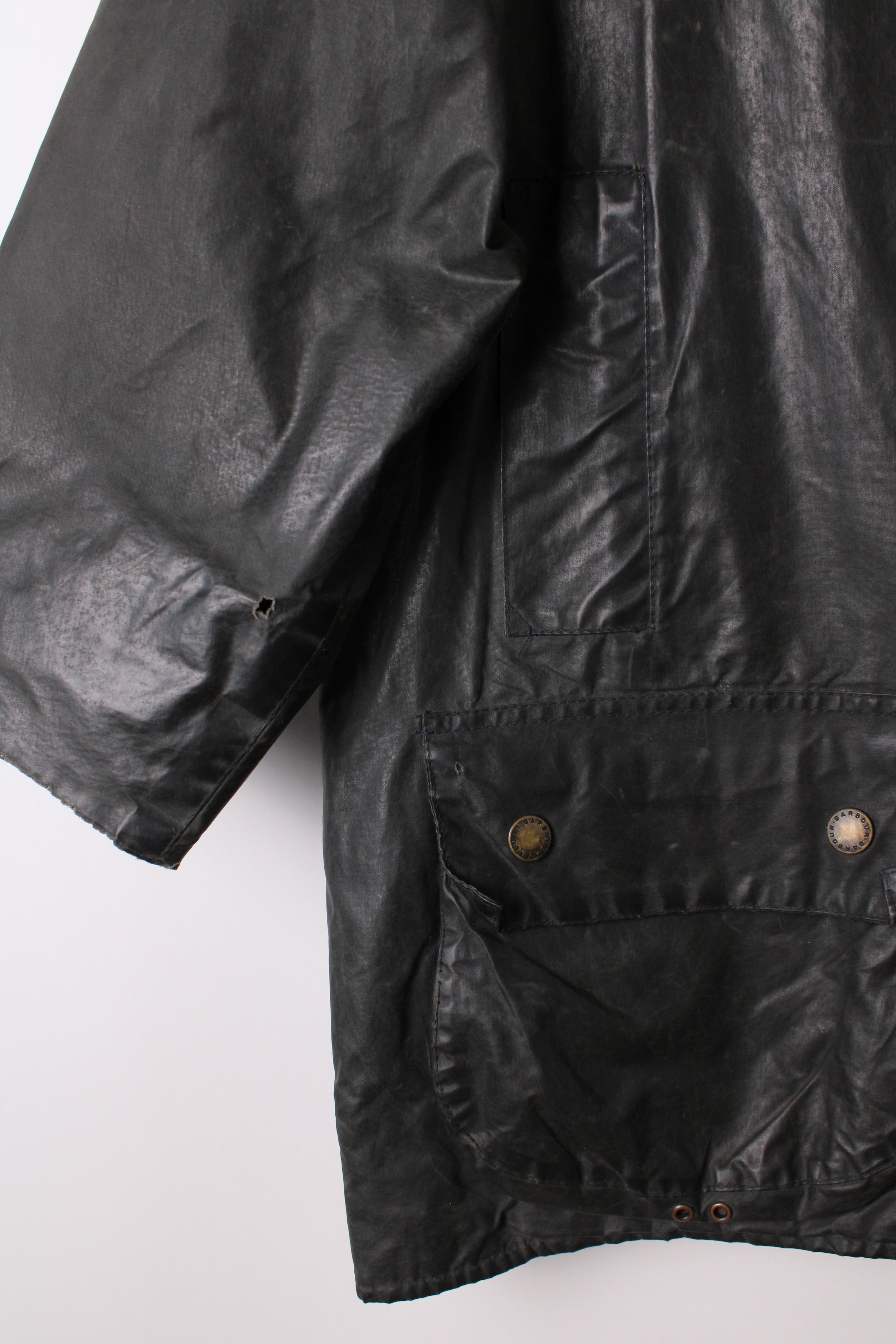 BARBOUR BEAUFORT WAXED JACKET BLUE - M/L