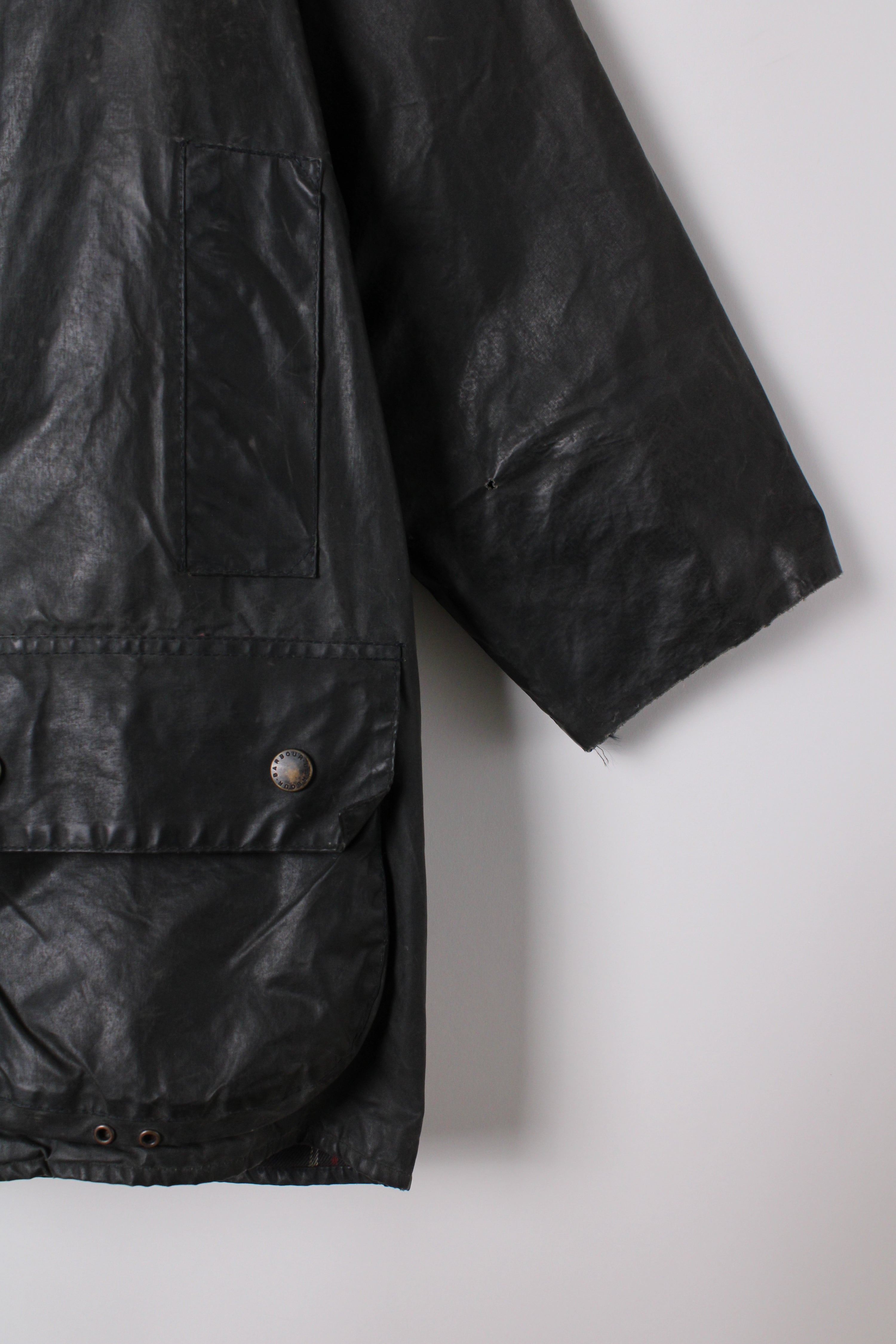 BARBOUR BEAUFORT WAXED JACKET BLUE - M/L