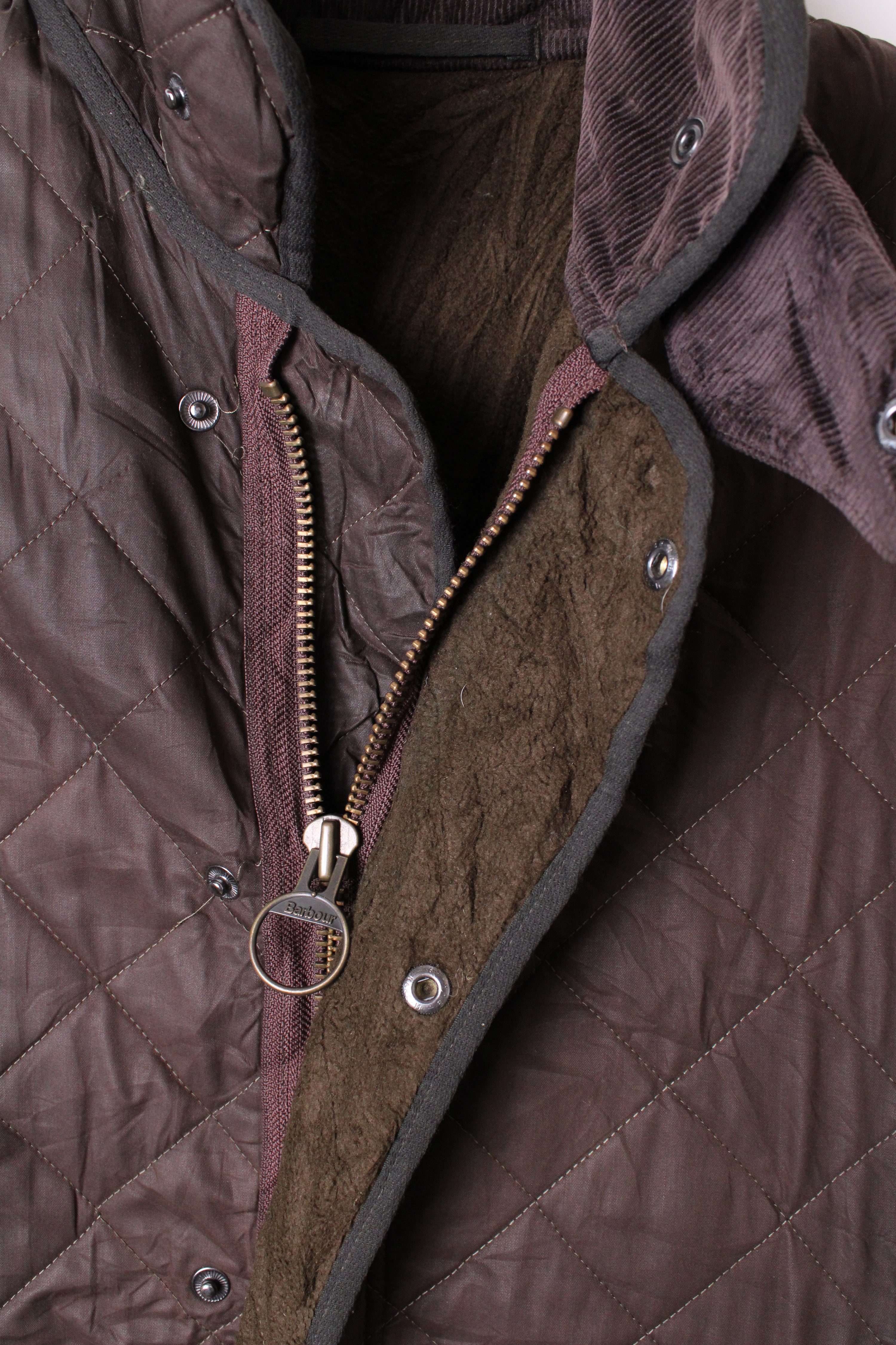 BARBOUR QUILTED JACKET POLARQUILT BROWN - XXL