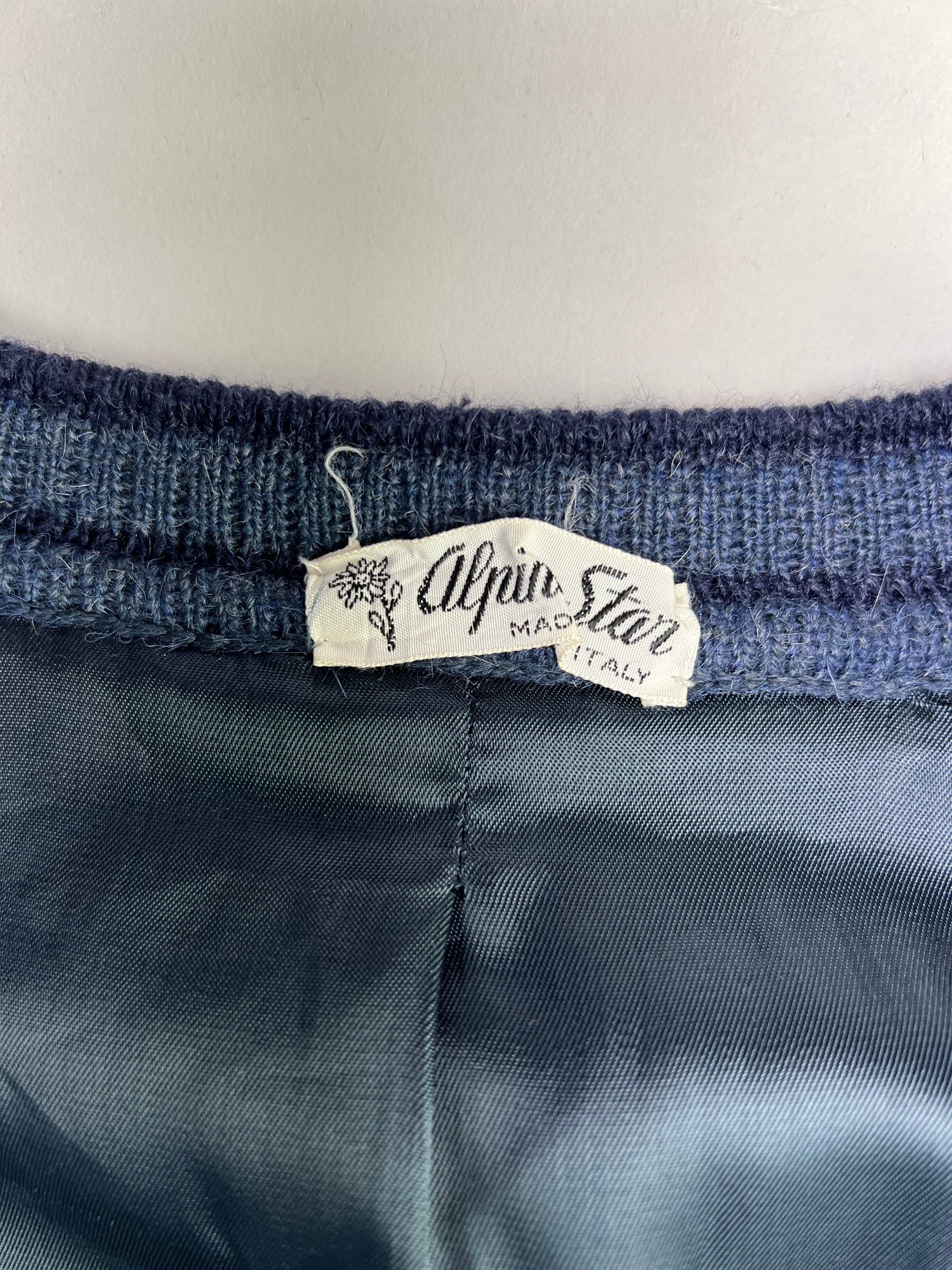 CARDIGAN WOOL SUEDE JACKET BLUE - XL/XXL