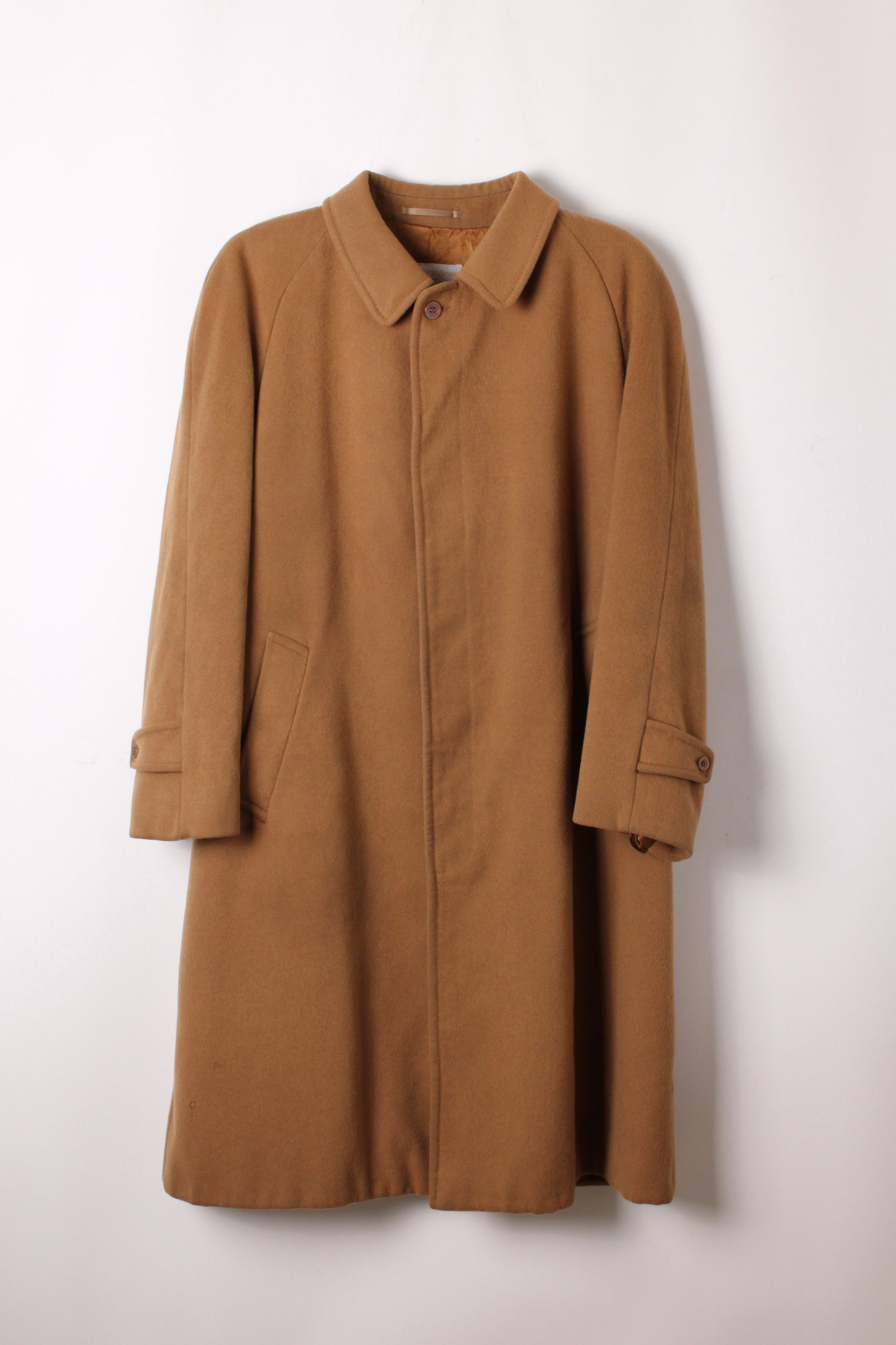 AQUASCUTUM VINTAGE WOOL CAMEL COAT - M/L