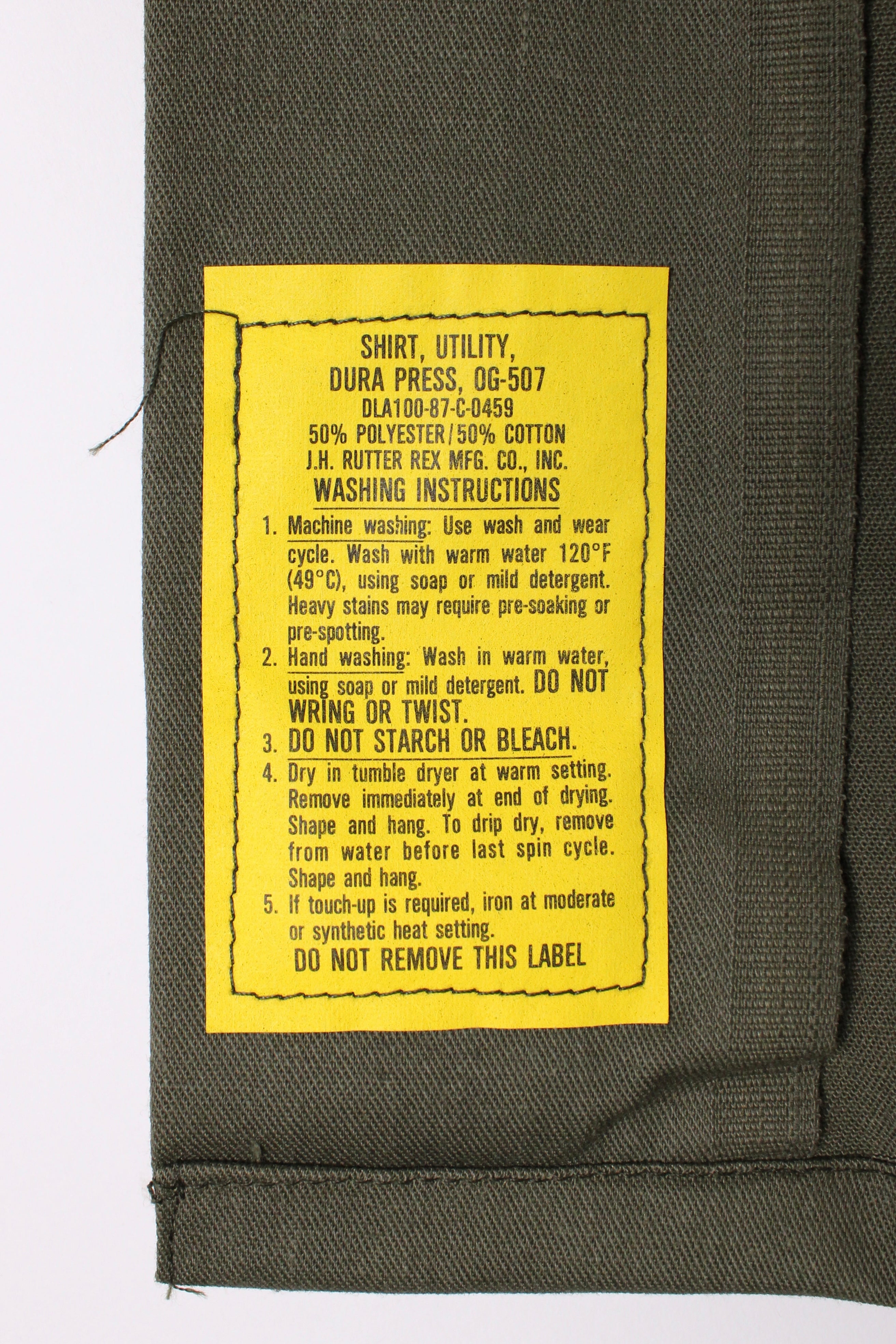 US ARMY OG 507 FATIGUE SHIRT GREEN
