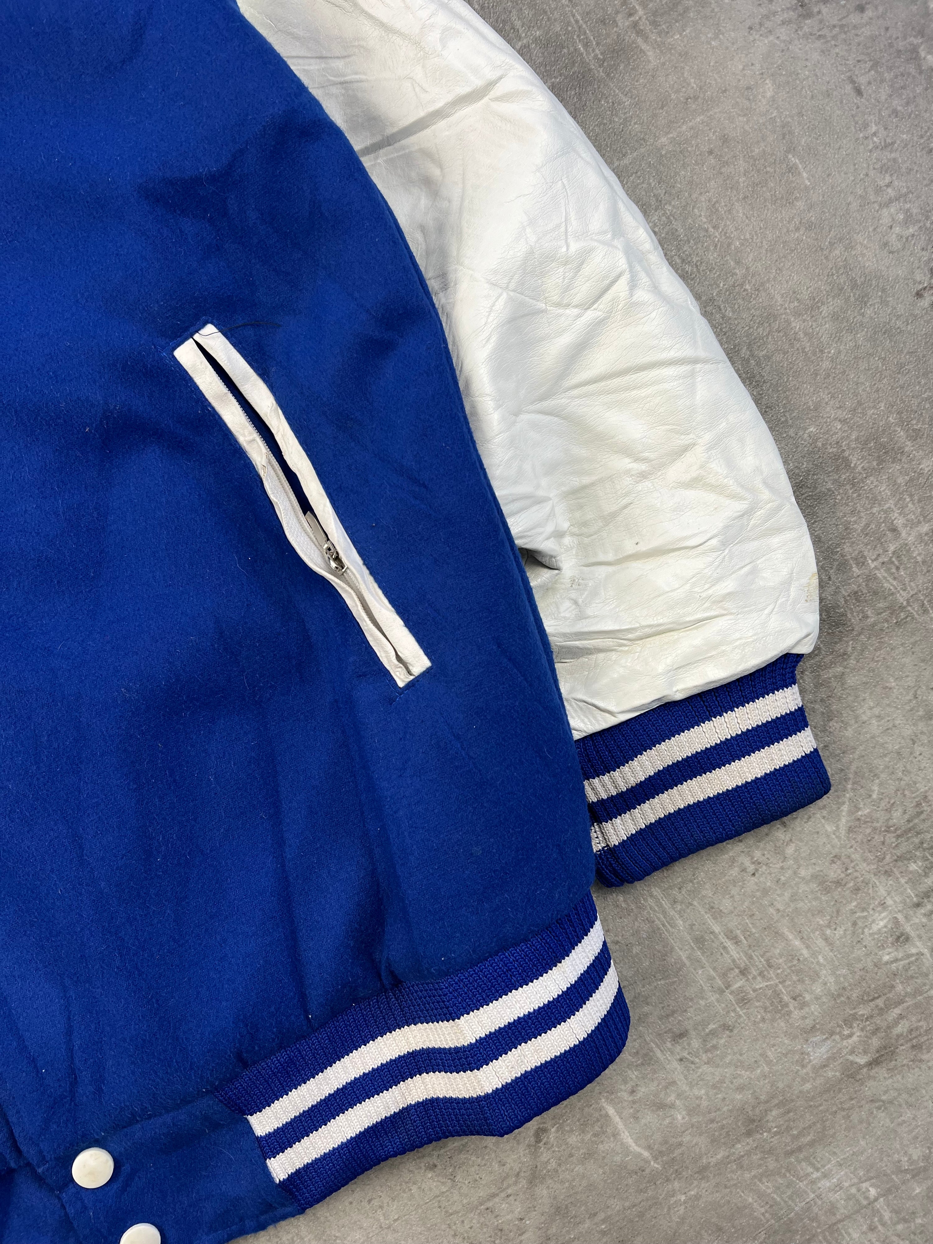 VARSITY JACKET SOCIAL WELFARE BLUE WHITE - M