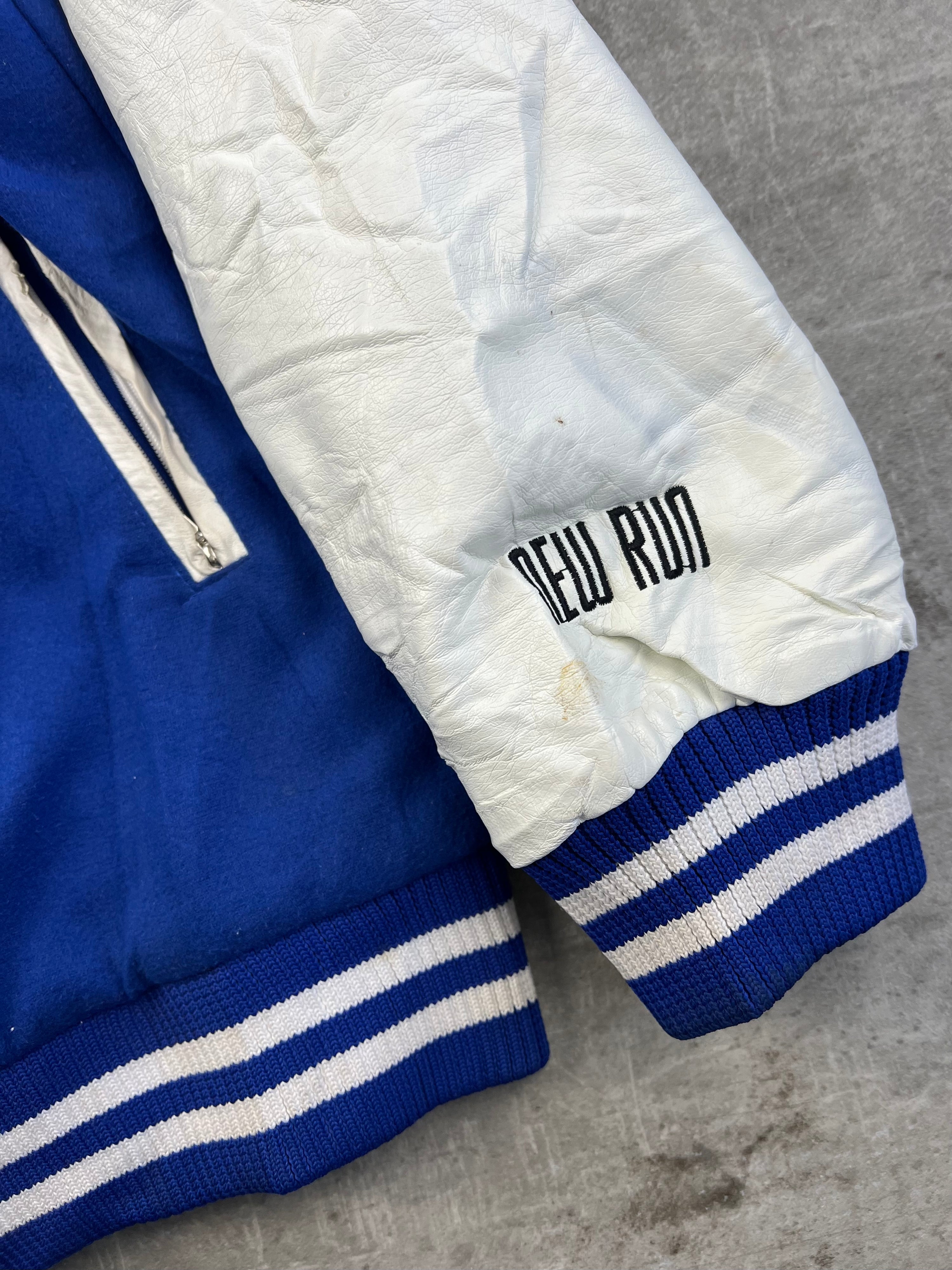 VARSITY JACKET SOCIAL WELFARE BLUE WHITE - M