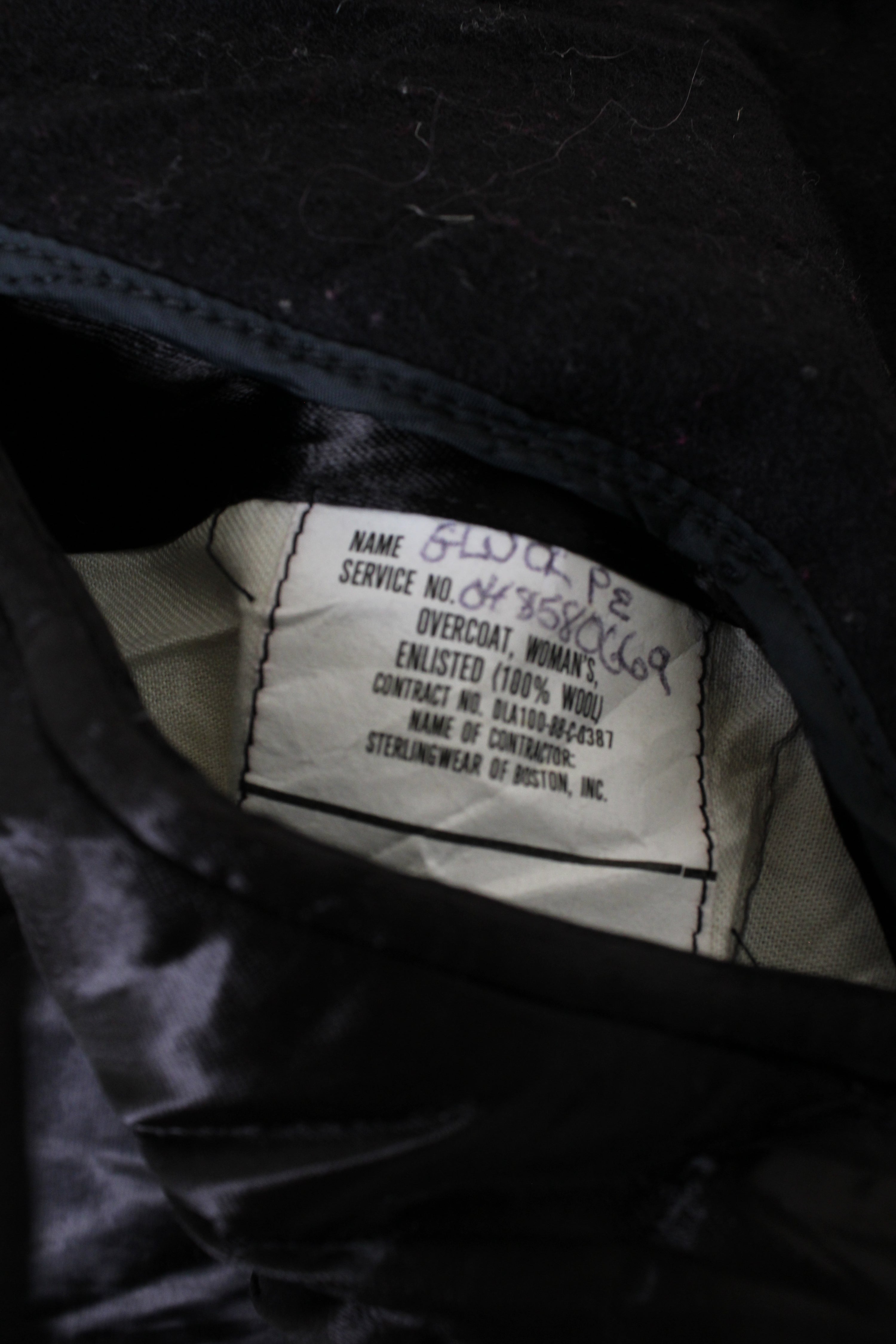 US NAVY VINTAGE PEA COAT NAVY BLUE - XS/S