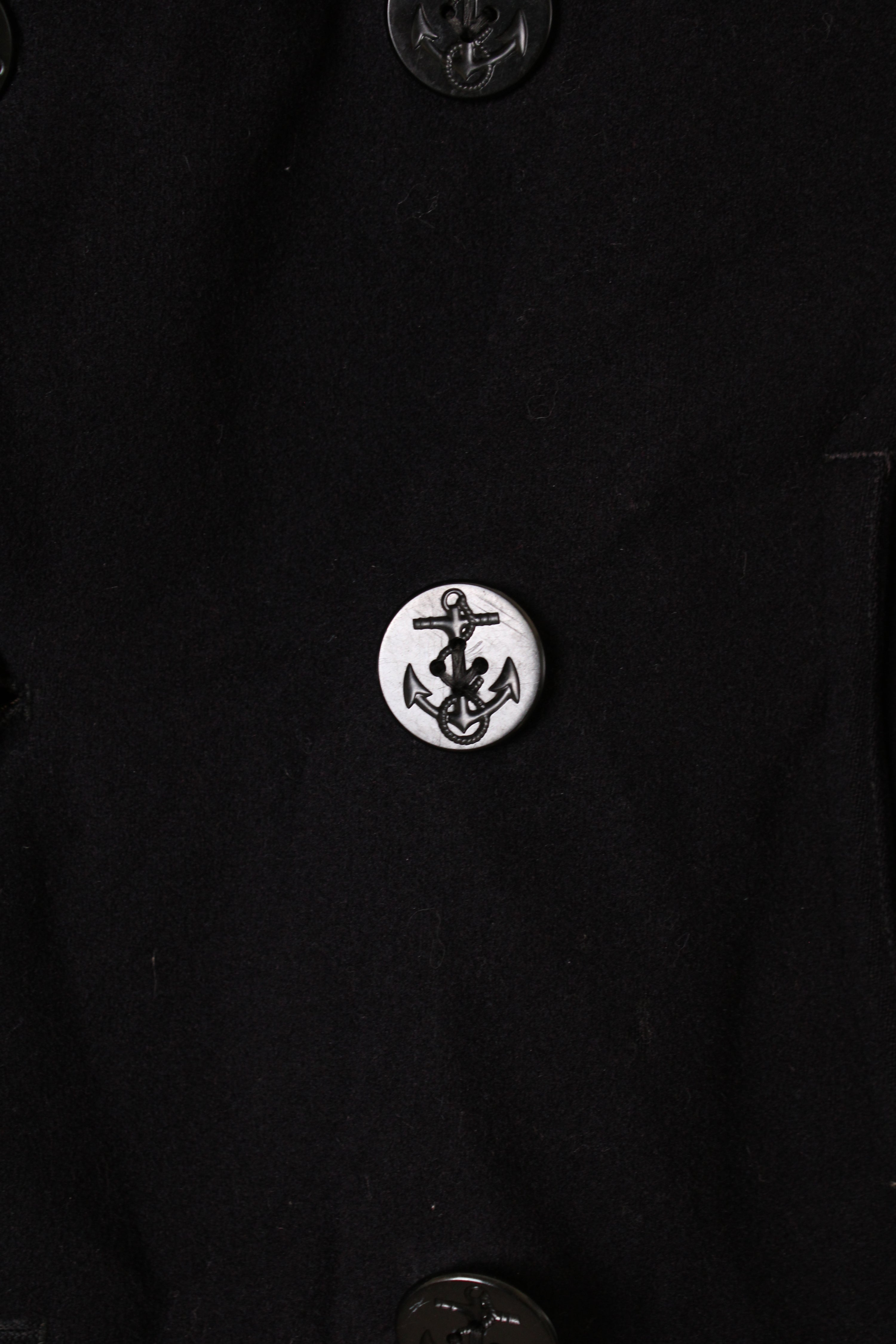 US NAVY VINTAGE PEA COAT NAVY BLUE - S/M