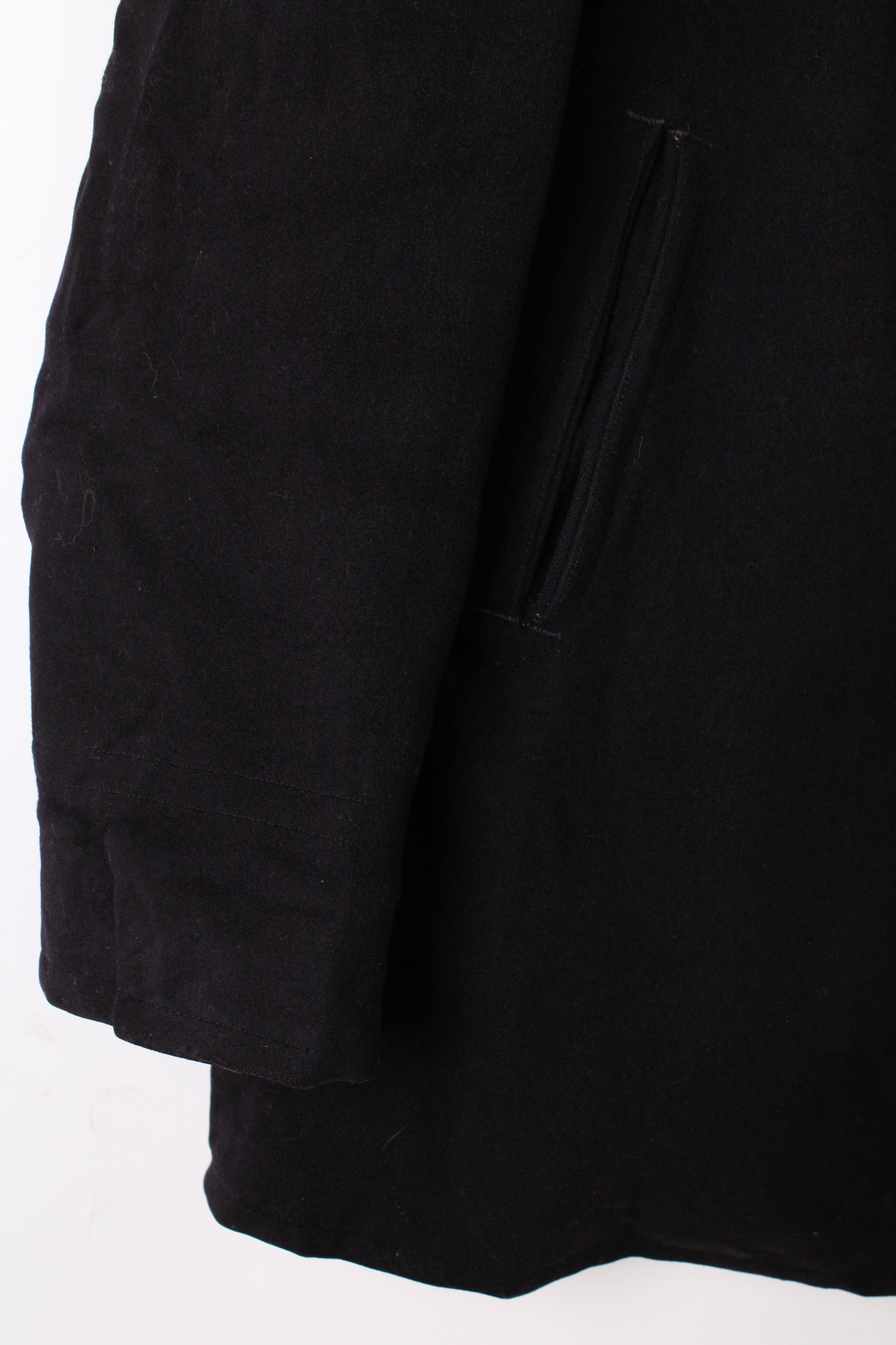 US NAVY VINTAGE PEA COAT NAVY BLUE - S/M