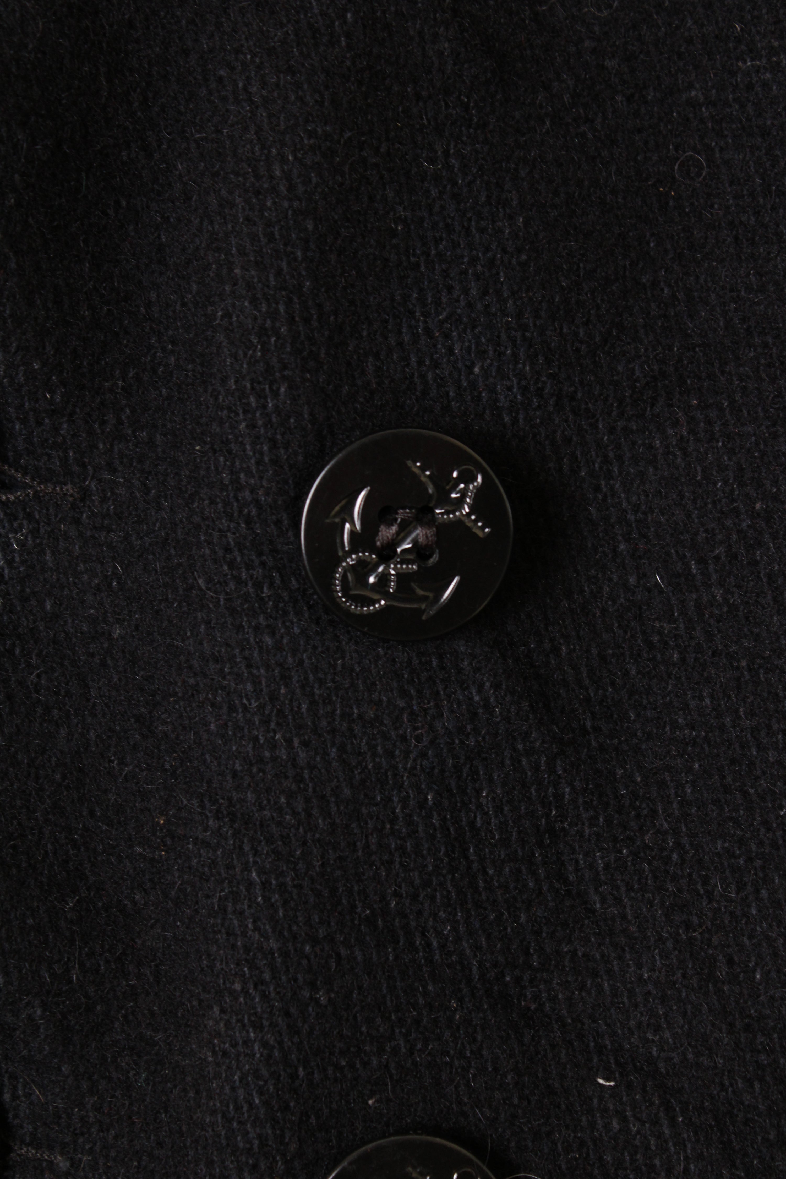 US NAVY VINTAGE SCHOTT PEA COAT NAVY BLUE - L/XL