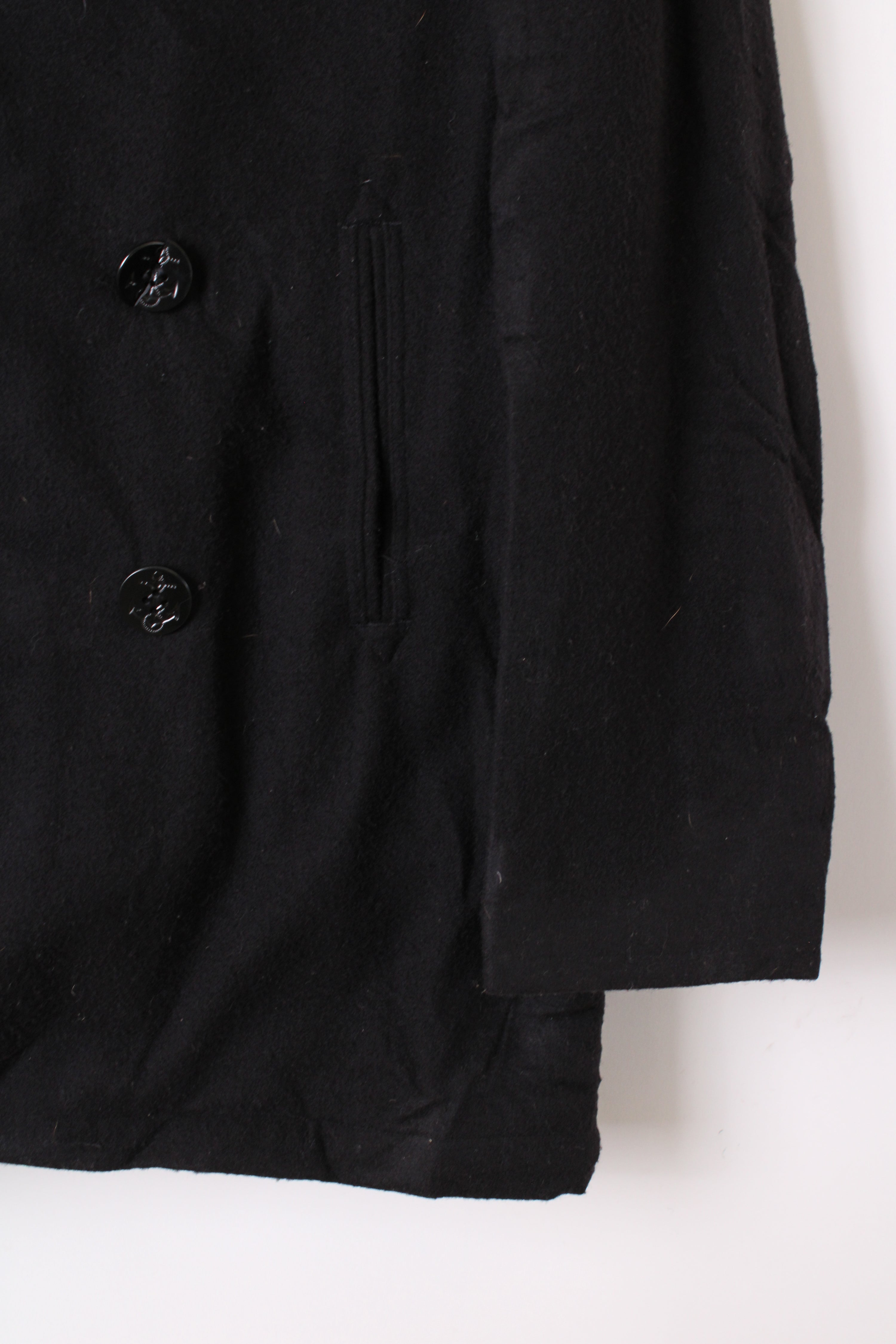 US NAVY VINTAGE PEA COAT NAVY BLUE - S/M