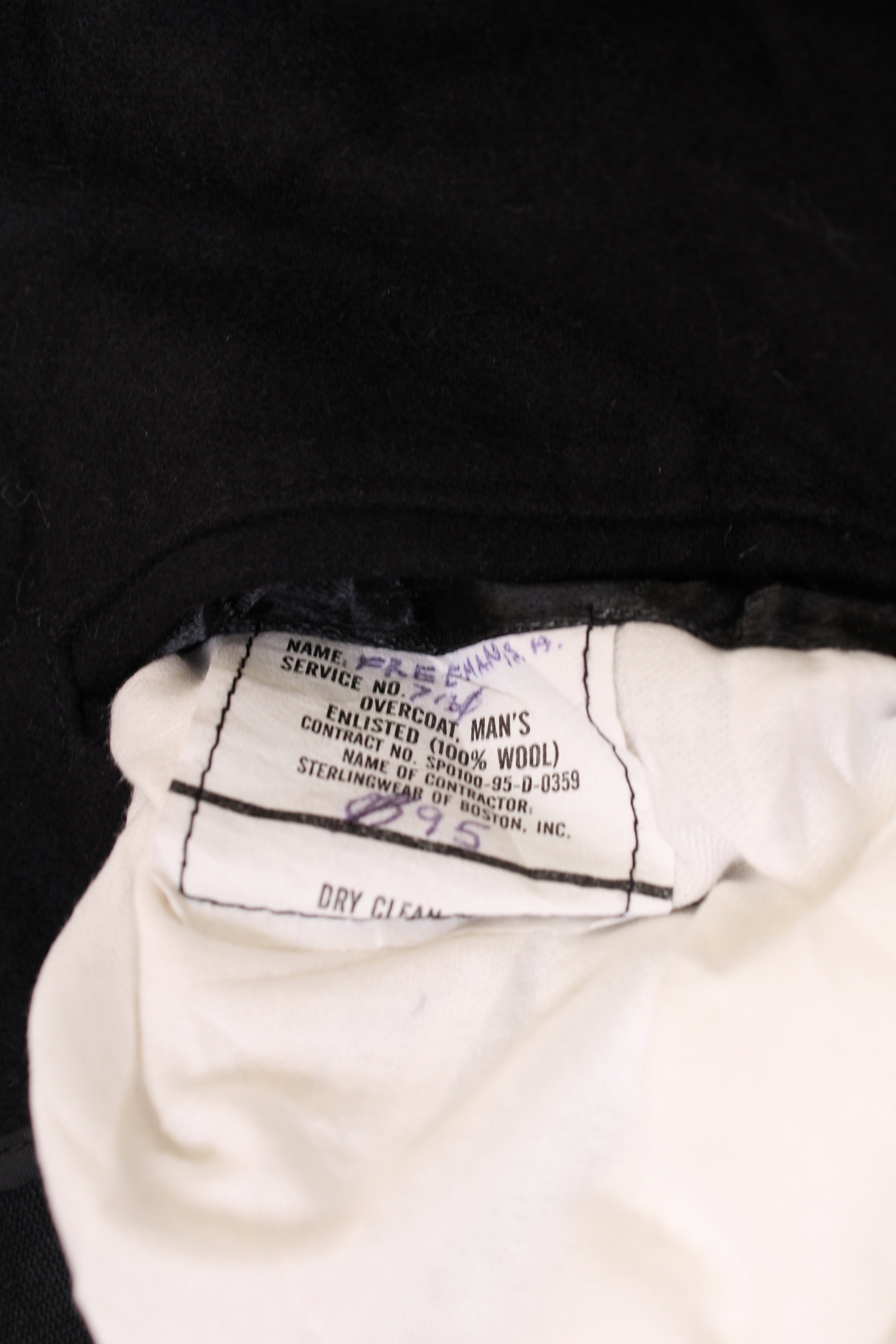 US NAVY VINTAGE PEA COAT NAVY BLUE - XL