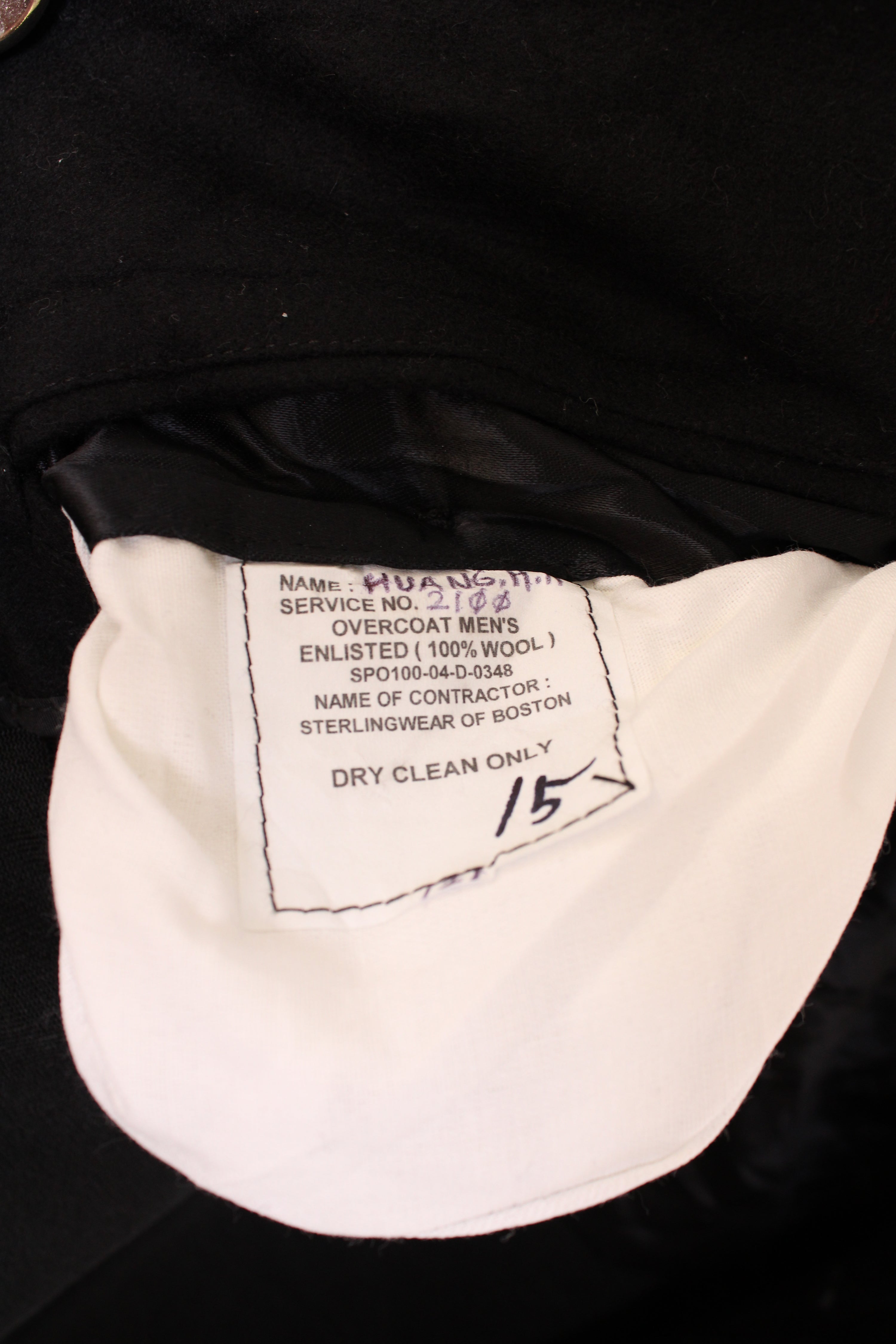 US NAVY VINTAGE PEA COAT NAVY BLUE - XL