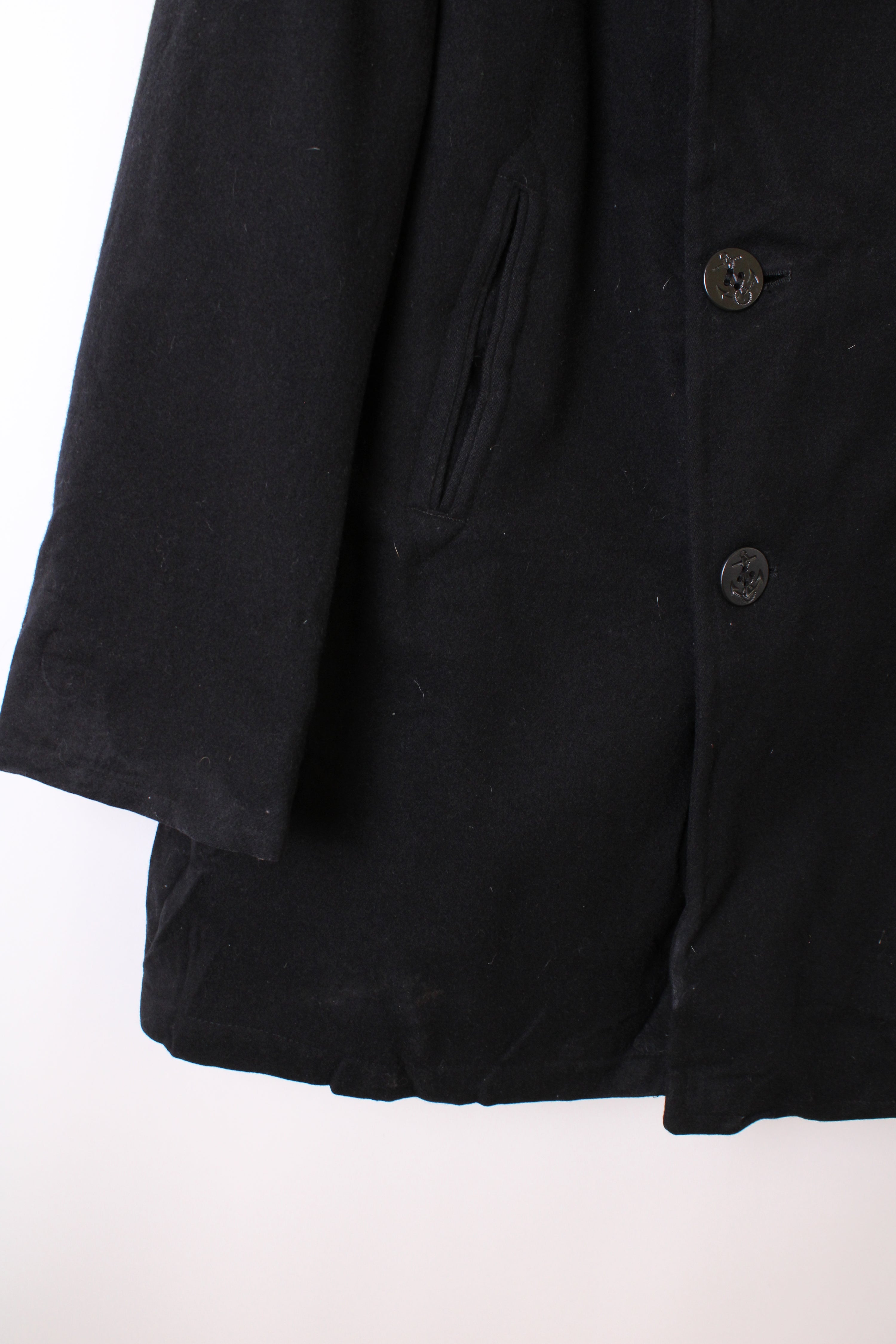 US NAVY VINTAGE PEA COAT NAVY BLUE - 2XL/3XL