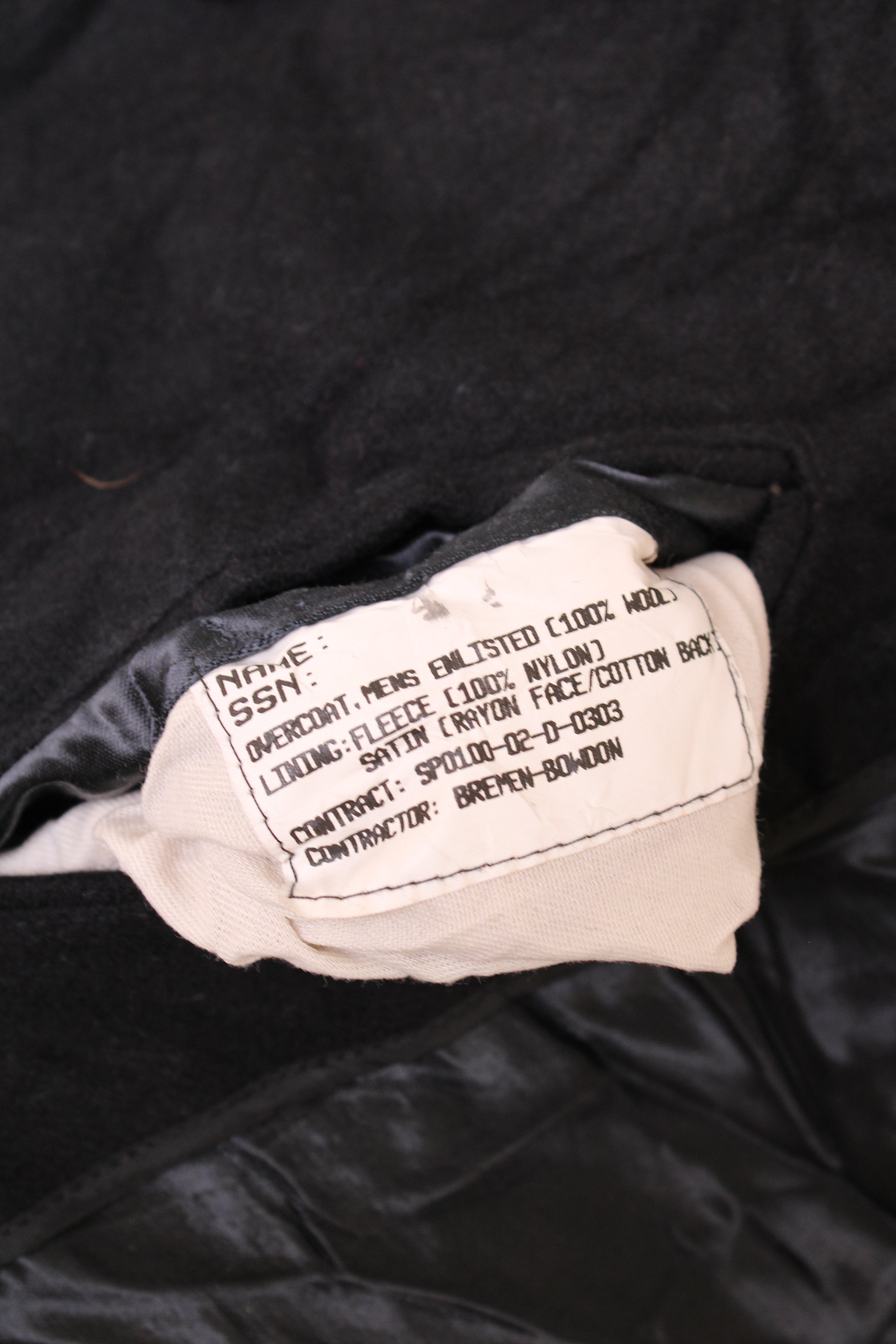 US NAVY VINTAGE PEA COAT NAVY BLUE - 2XL/3XL