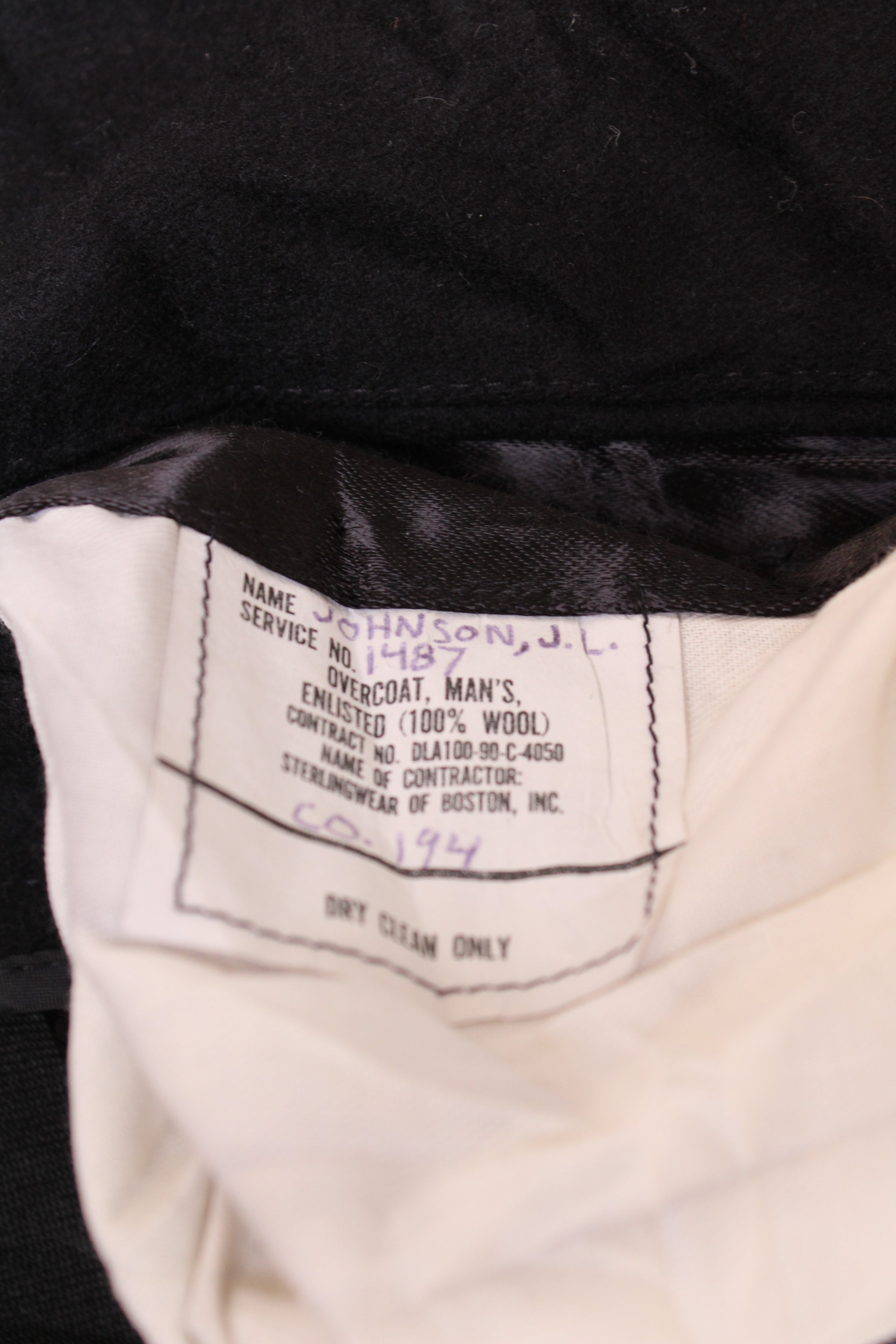 US NAVY VINTAGE PEA COAT NAVY BLUE - L/XL