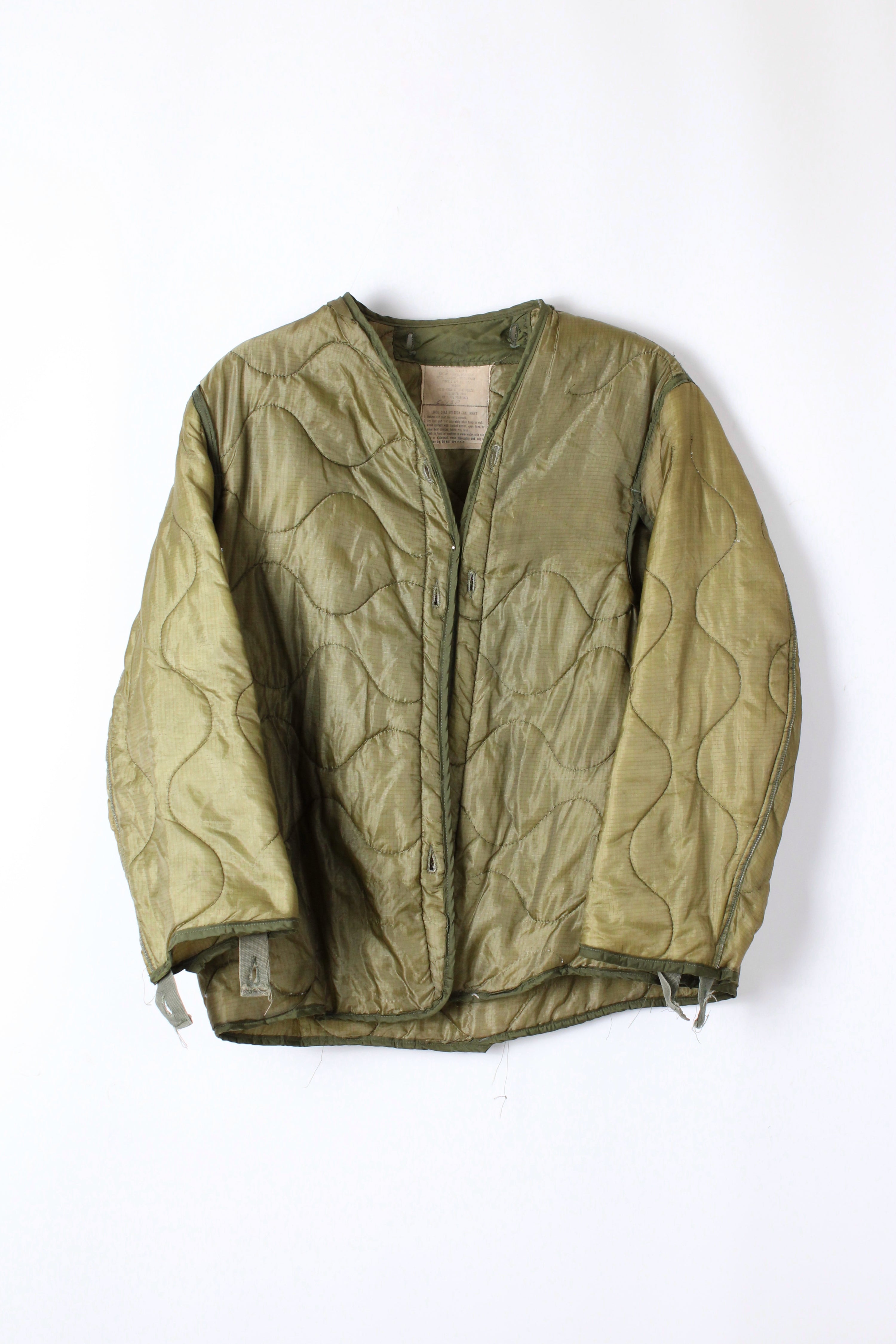 US ARMY M65 LINER OLIVE GREEN QUILTED JACKET - M