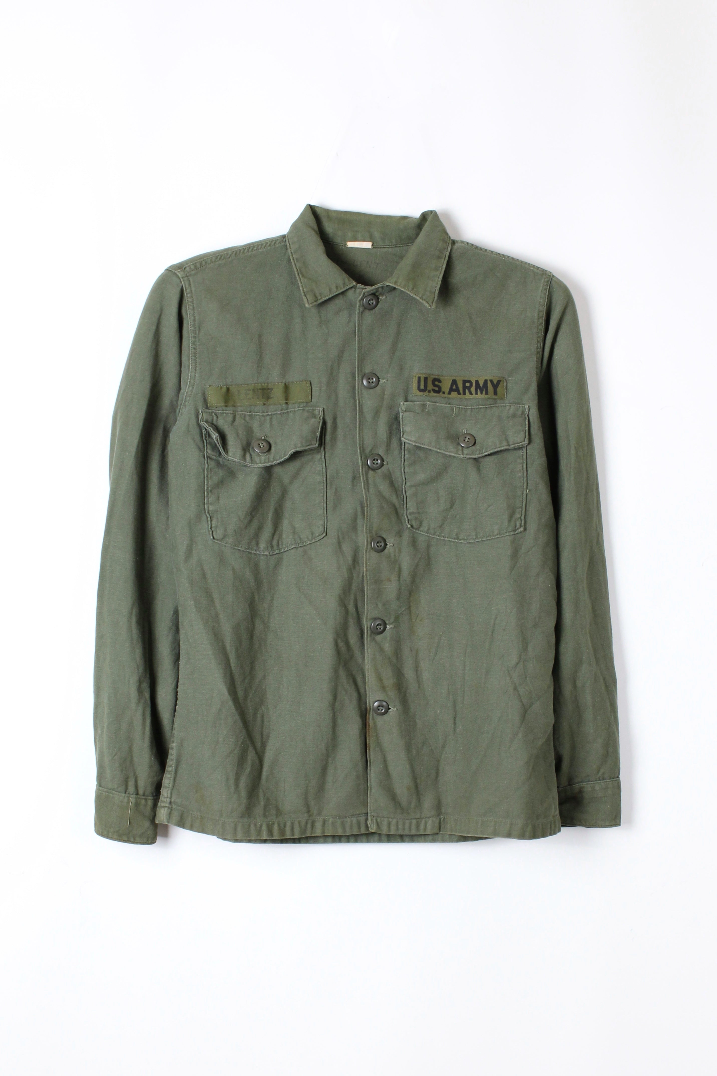 US ARMY OG 107 FATIGUE SHIRT GREEN - M/L