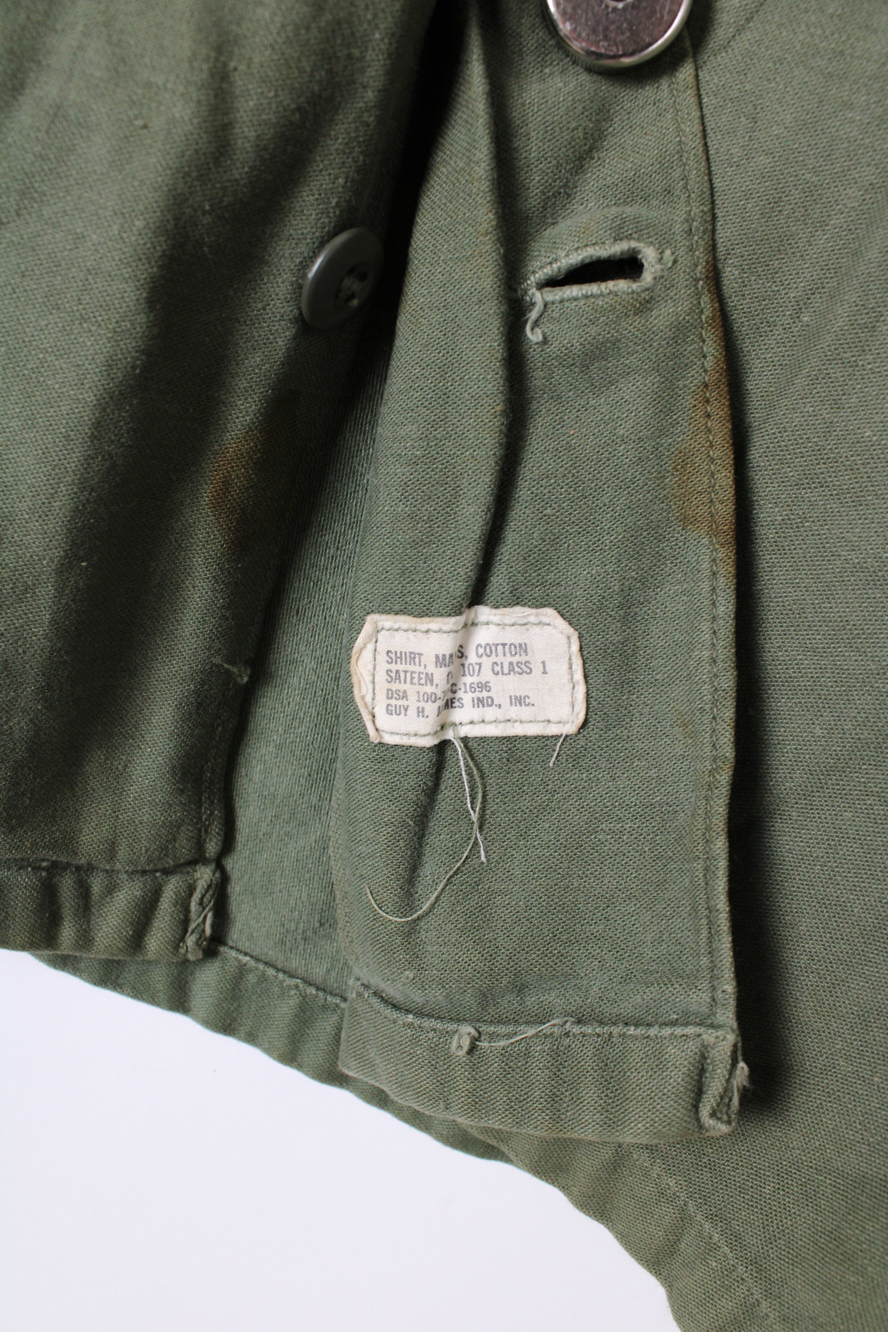 US ARMY OG 107 FATIGUE SHIRT GREEN - M/L