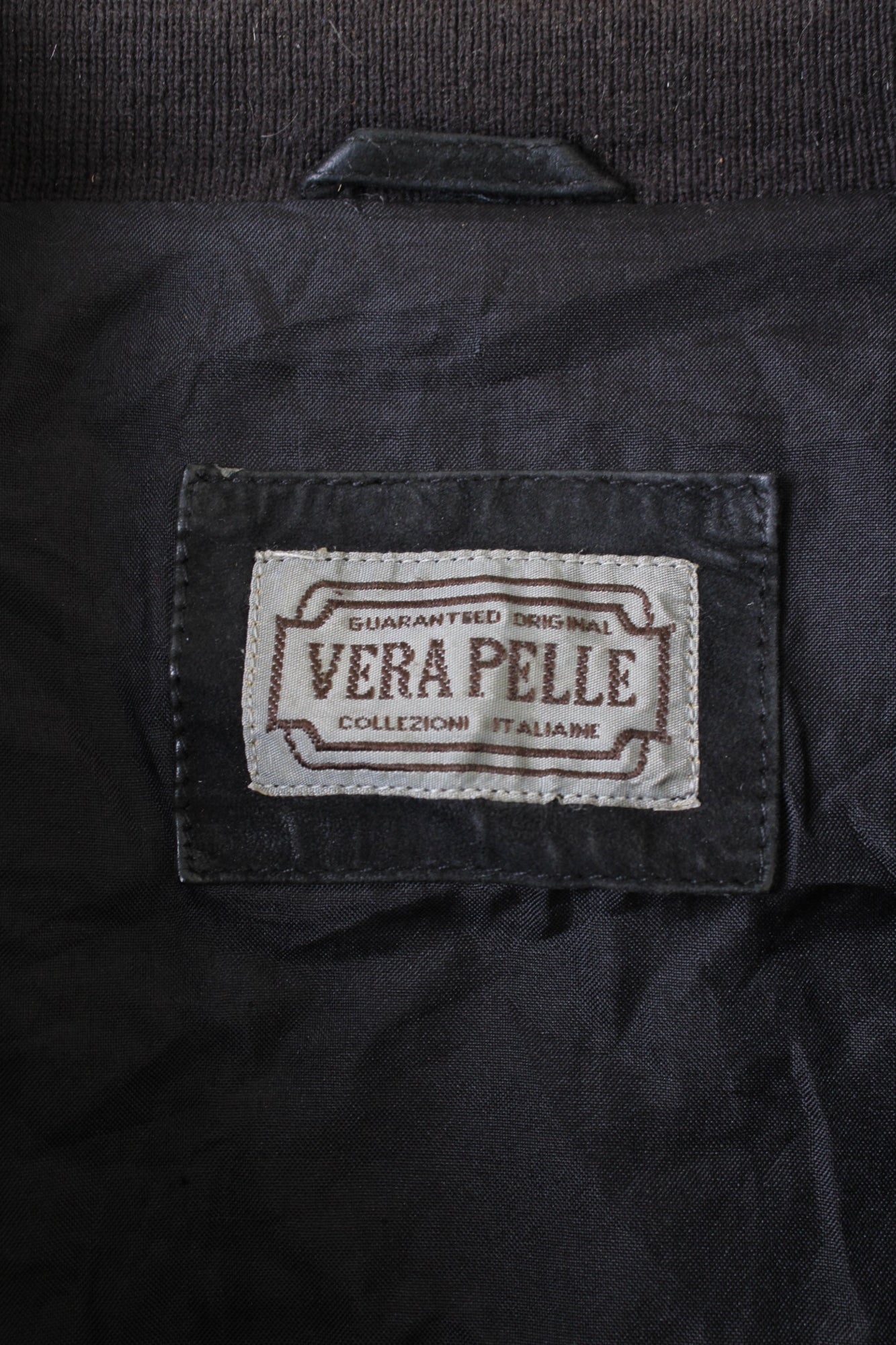 VINTAGE SUEDE BOMBER LEATHER JACKET BLACK - L/XL