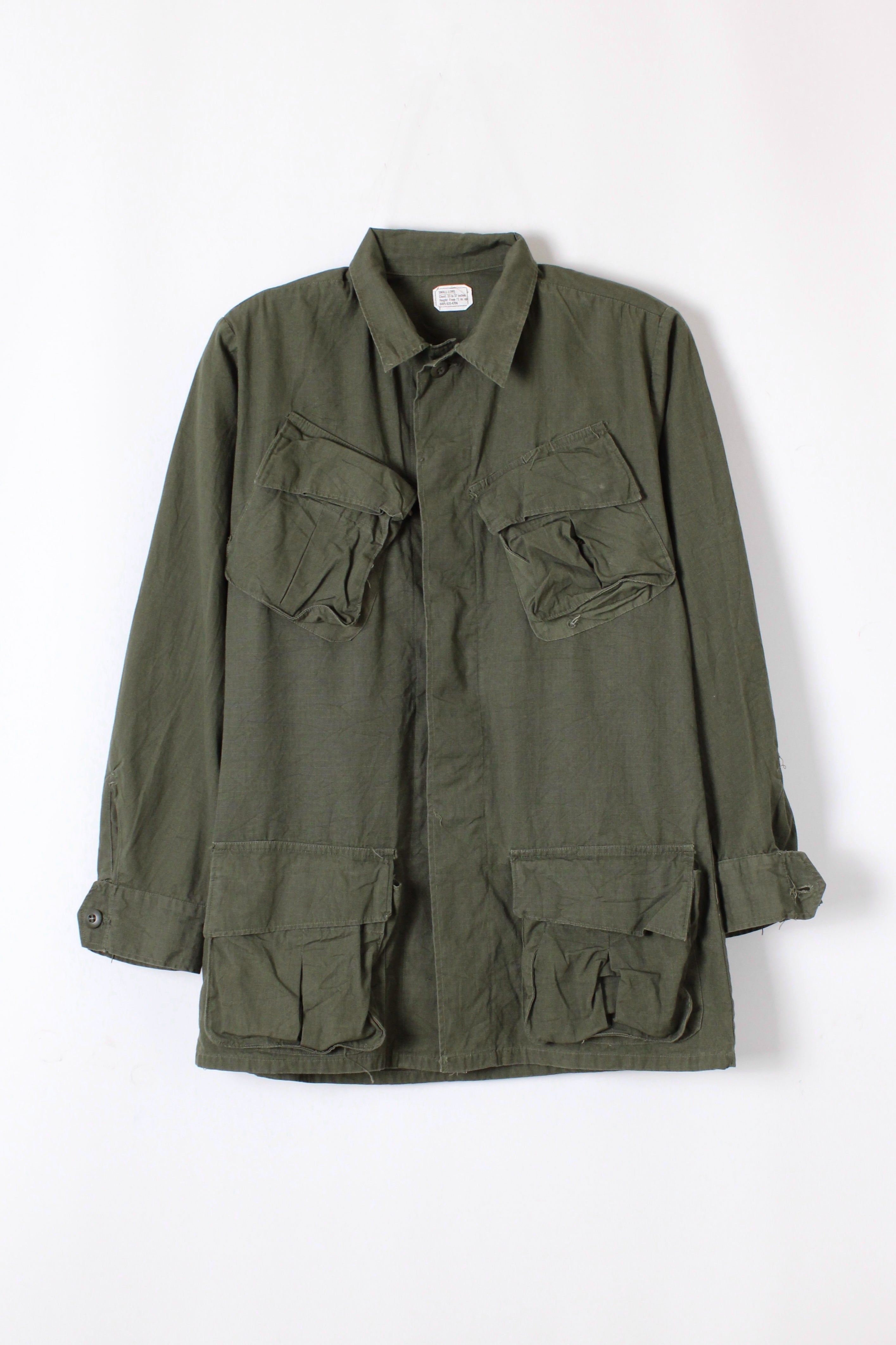 JUNGLE JACKET OG-107 US ARMY VIETNAM - S LONG