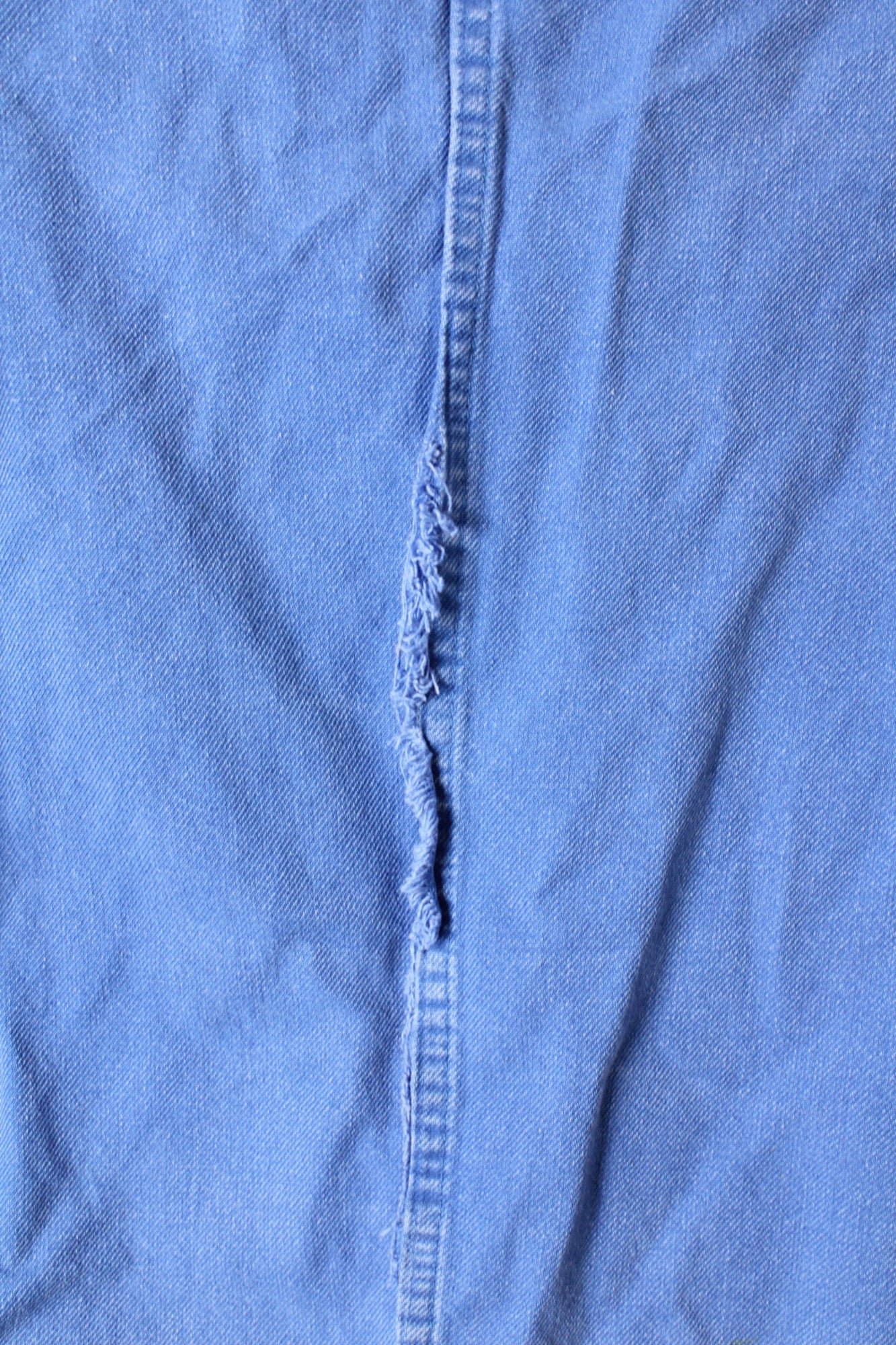 VINTAGE WORK CHORE JACKET DISTRESSED BLEU DE TRAVAIL - S/M