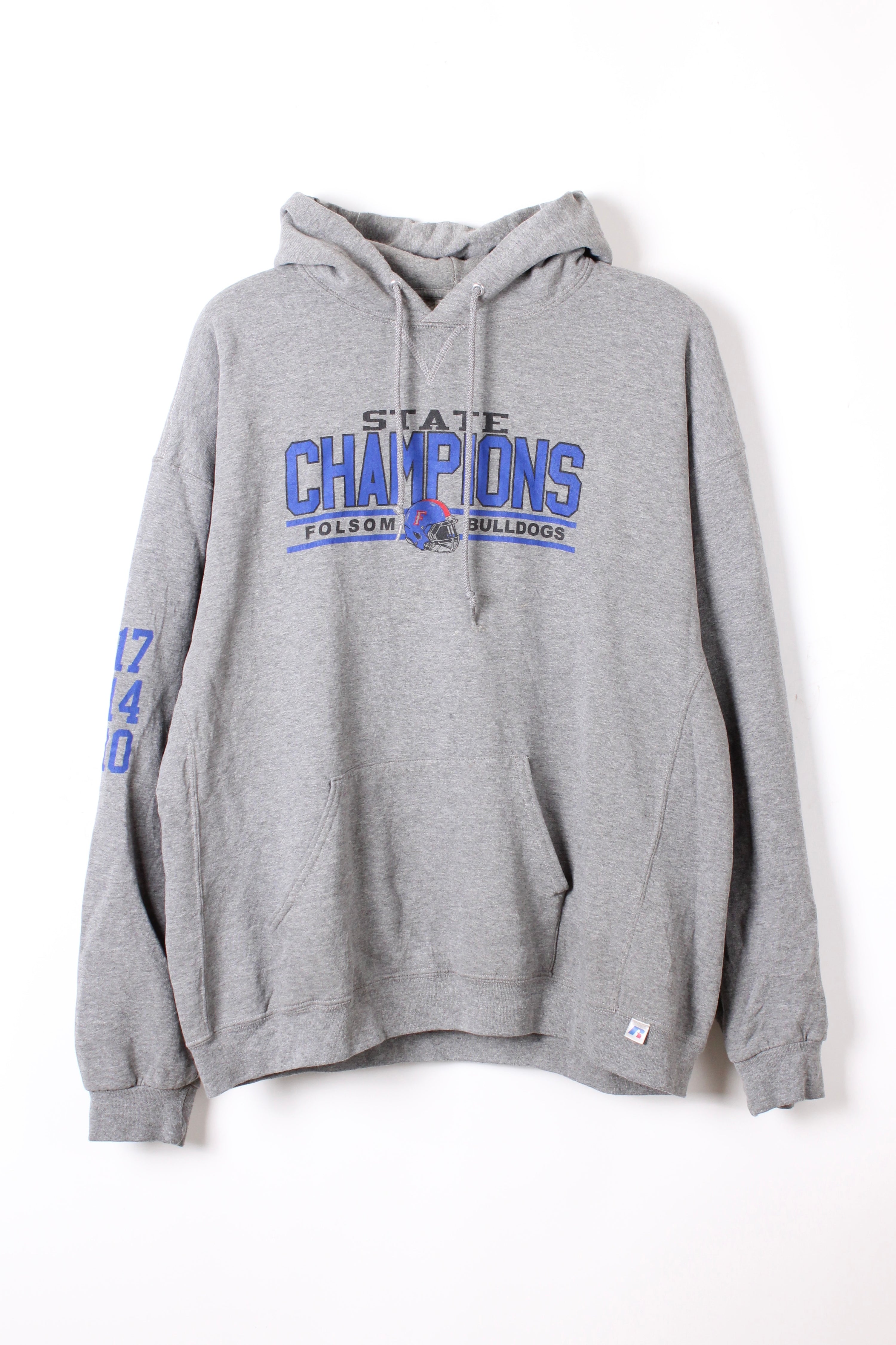 RUSSELL ATHLETIC VINTAGE HOODIE GREY - XXL