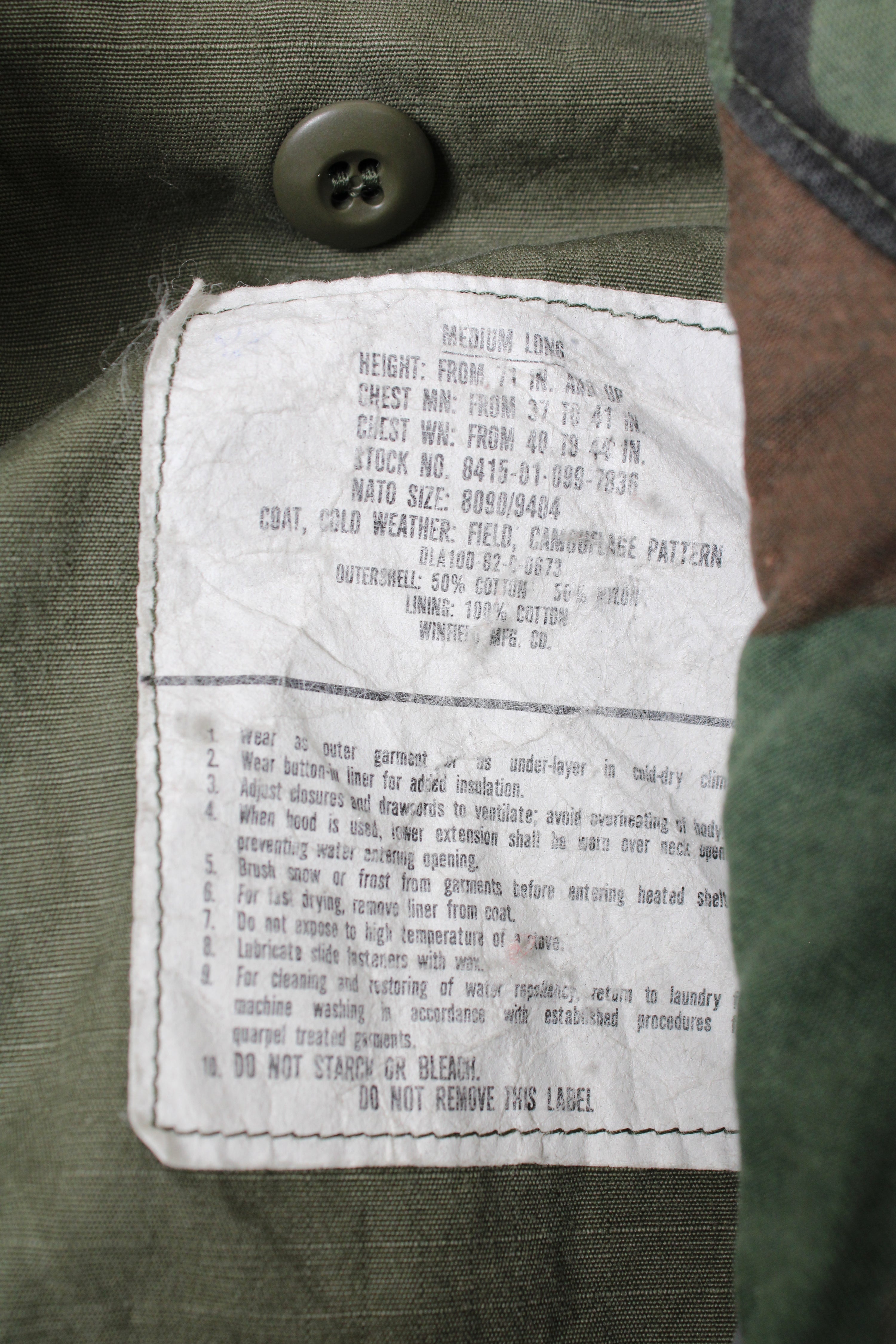 FIELD JACKET M65 US ARMY WOODLAND CAMO - M LONG