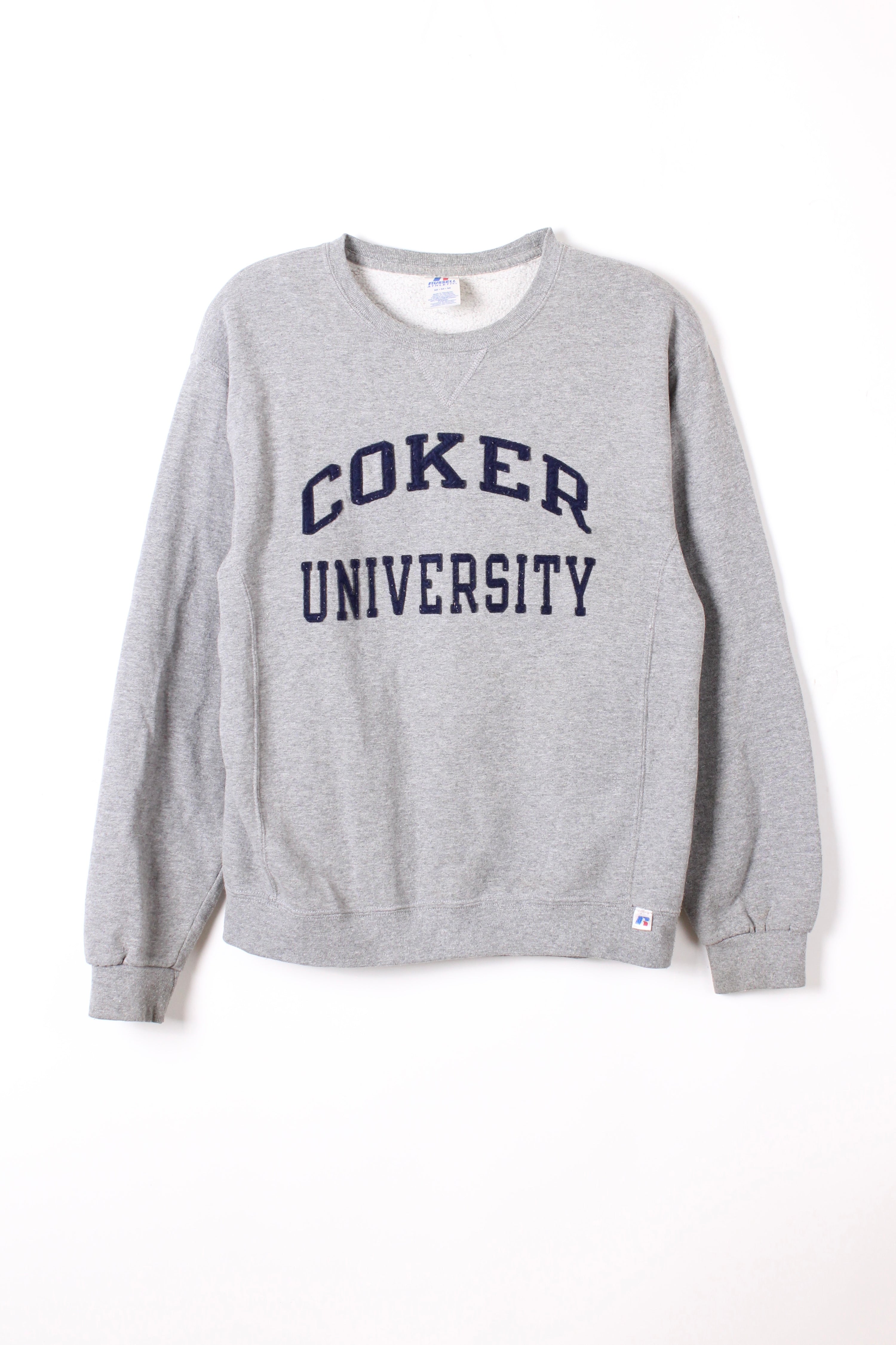 RUSSELL ATHLETIC VINTAGE CREWNECK GREY COKER UNIVERSITY - M