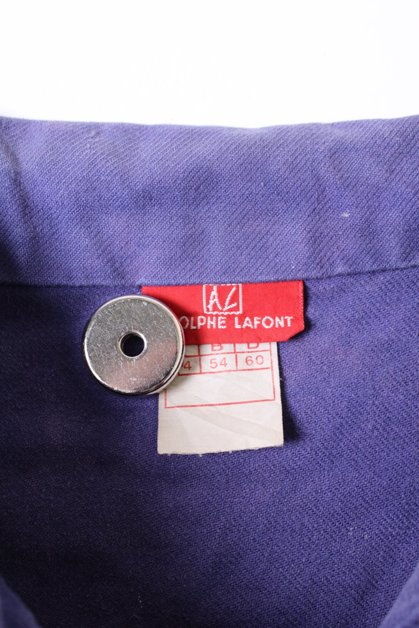 ADOLPHE LAFONT VINTAGE WORK CHORE JACKET SPLATTER BLEU DE TRAVAIL - L/XL