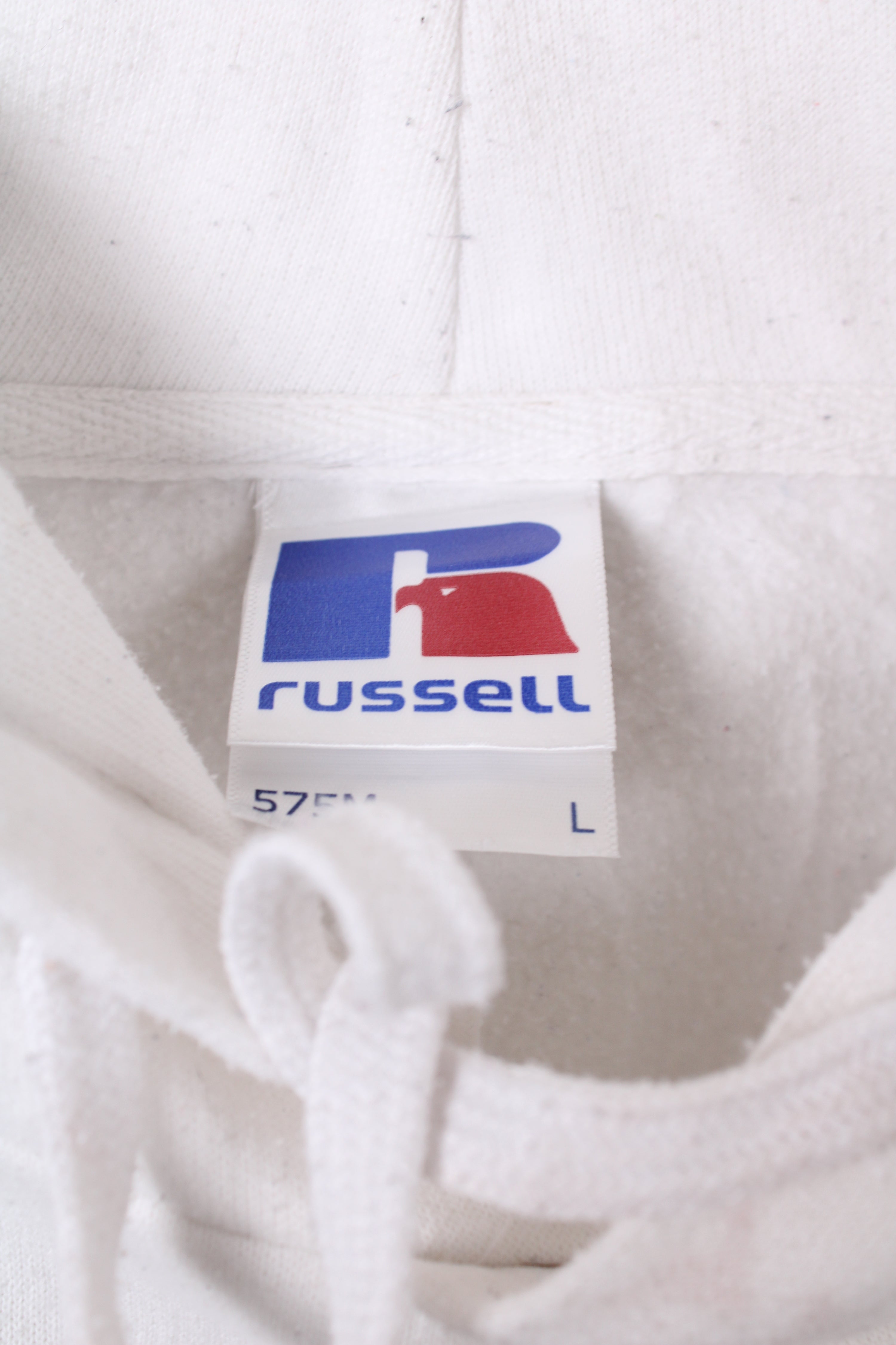 RUSSELL ATHLETIC VINTAGE HOODIE WHITE DOPE - L