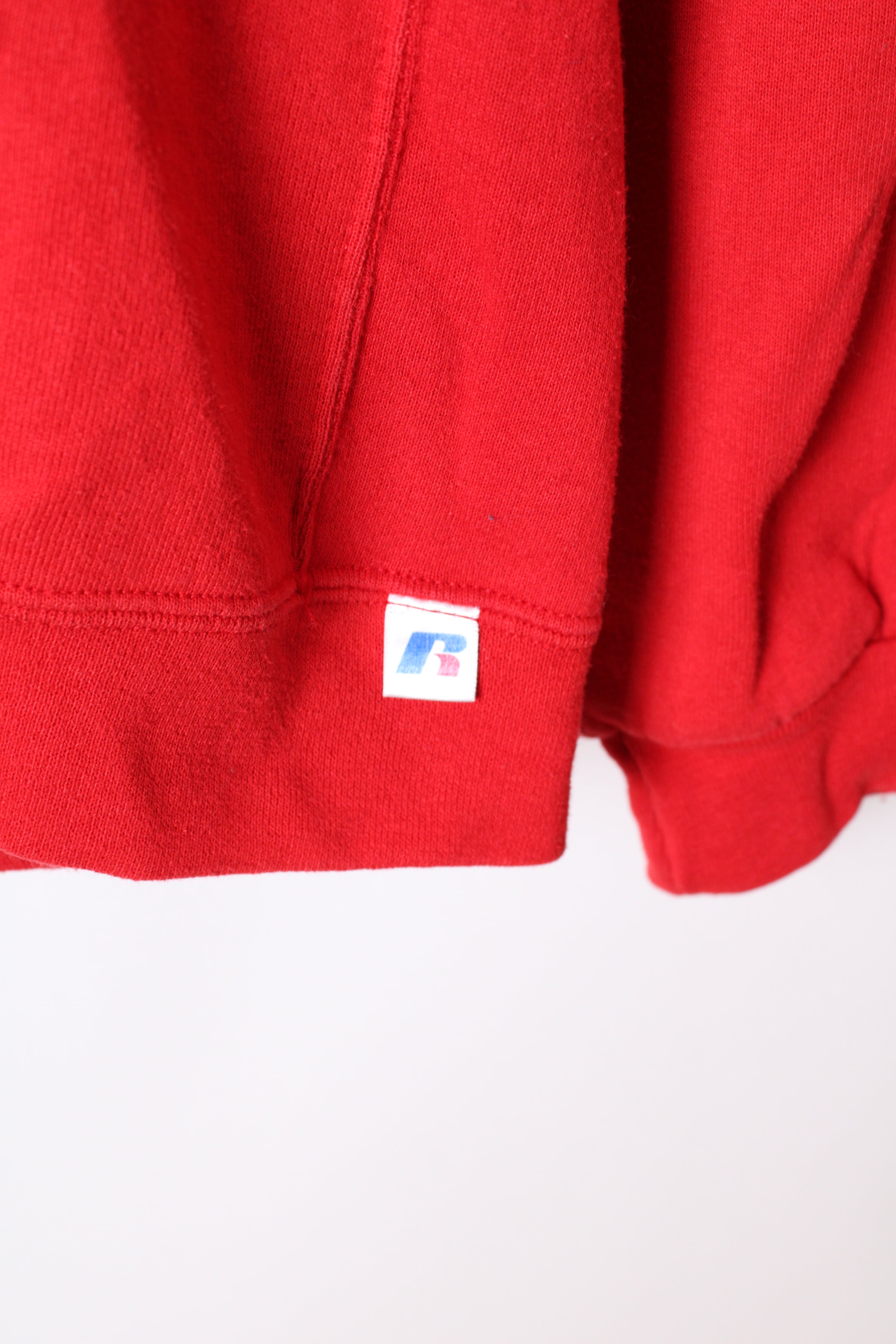 RUSSELL ATHLETIC VINTAGE HOODIE RED LAND PATRIOTS - XXL